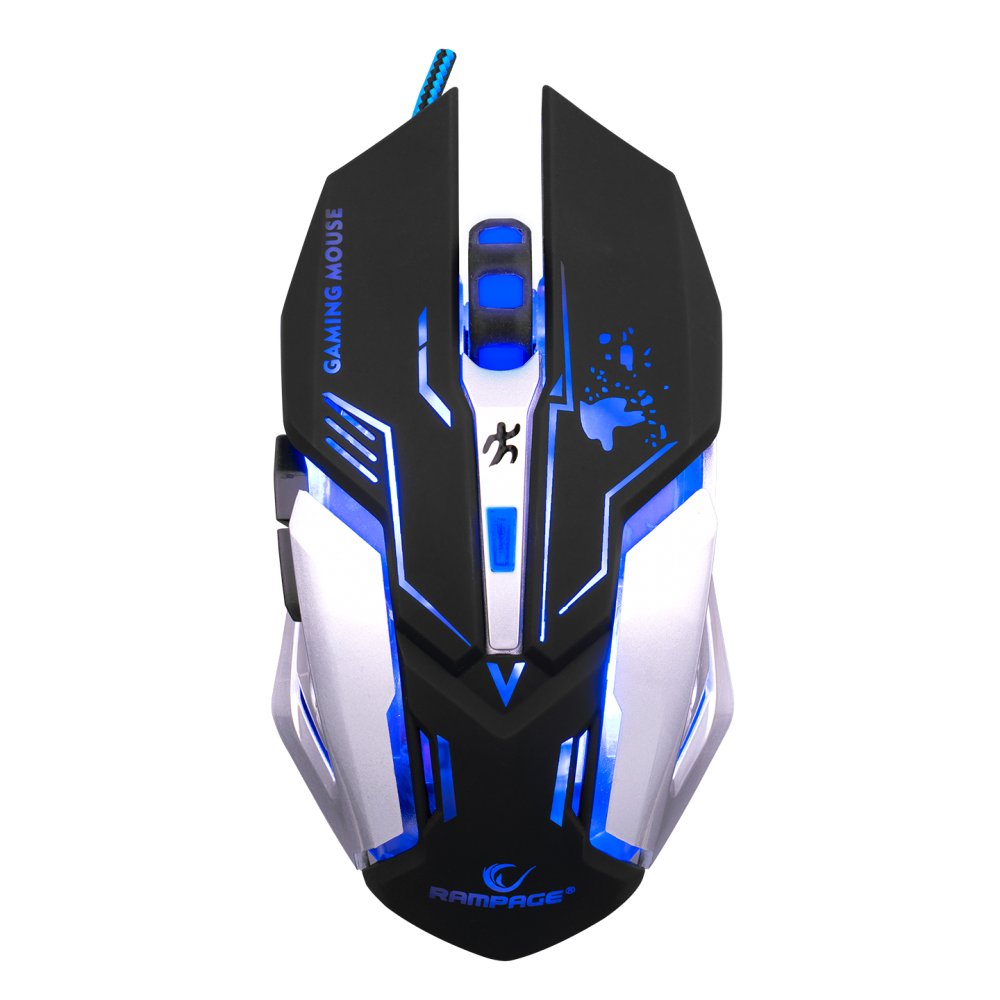 KM-R77 Siyah Usb 3 Farklı Ledli Gaming Q Multimedia Klavye + Mouse Set - Rampage