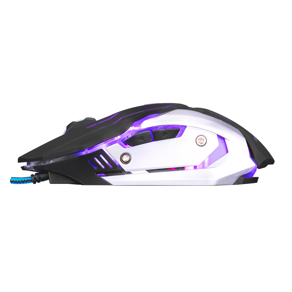 KM-R77 Siyah Usb 3 Farklı Ledli Gaming Q Multimedia Klavye + Mouse Set - Rampage