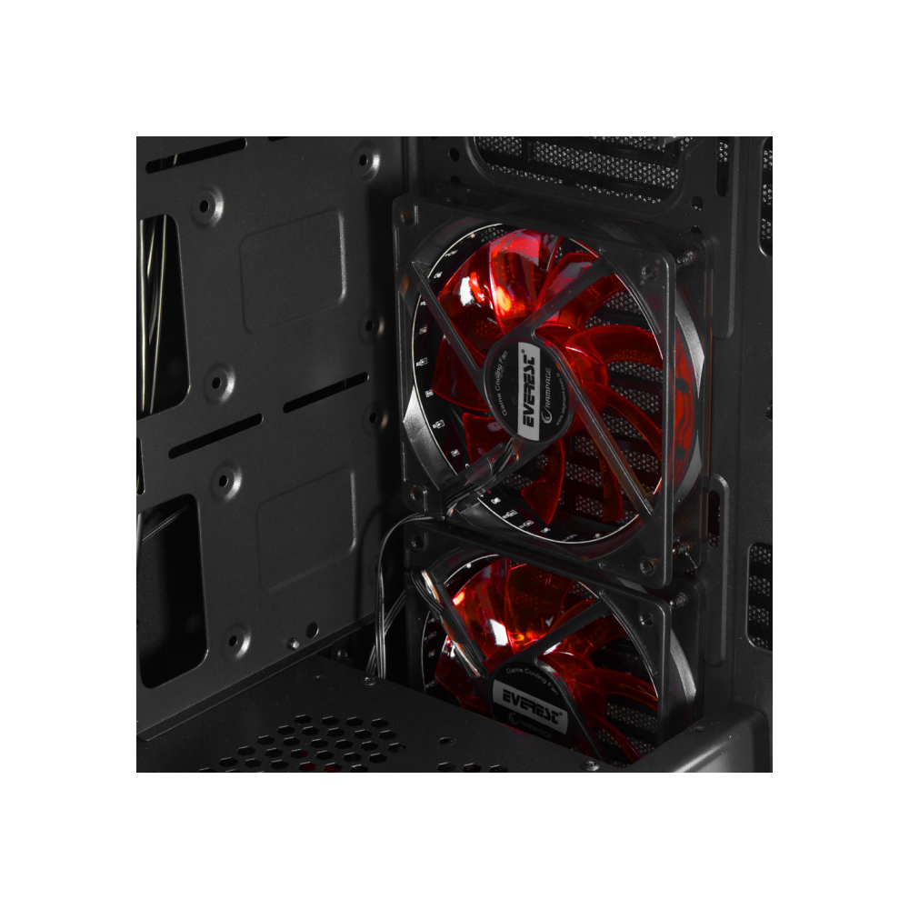 Pulsar V1 2*Usb3.0+ 2* USB 2,0 + 2*12cm Led +1*12CM RED Fan Pencereli Oyun Kasa - Rampage