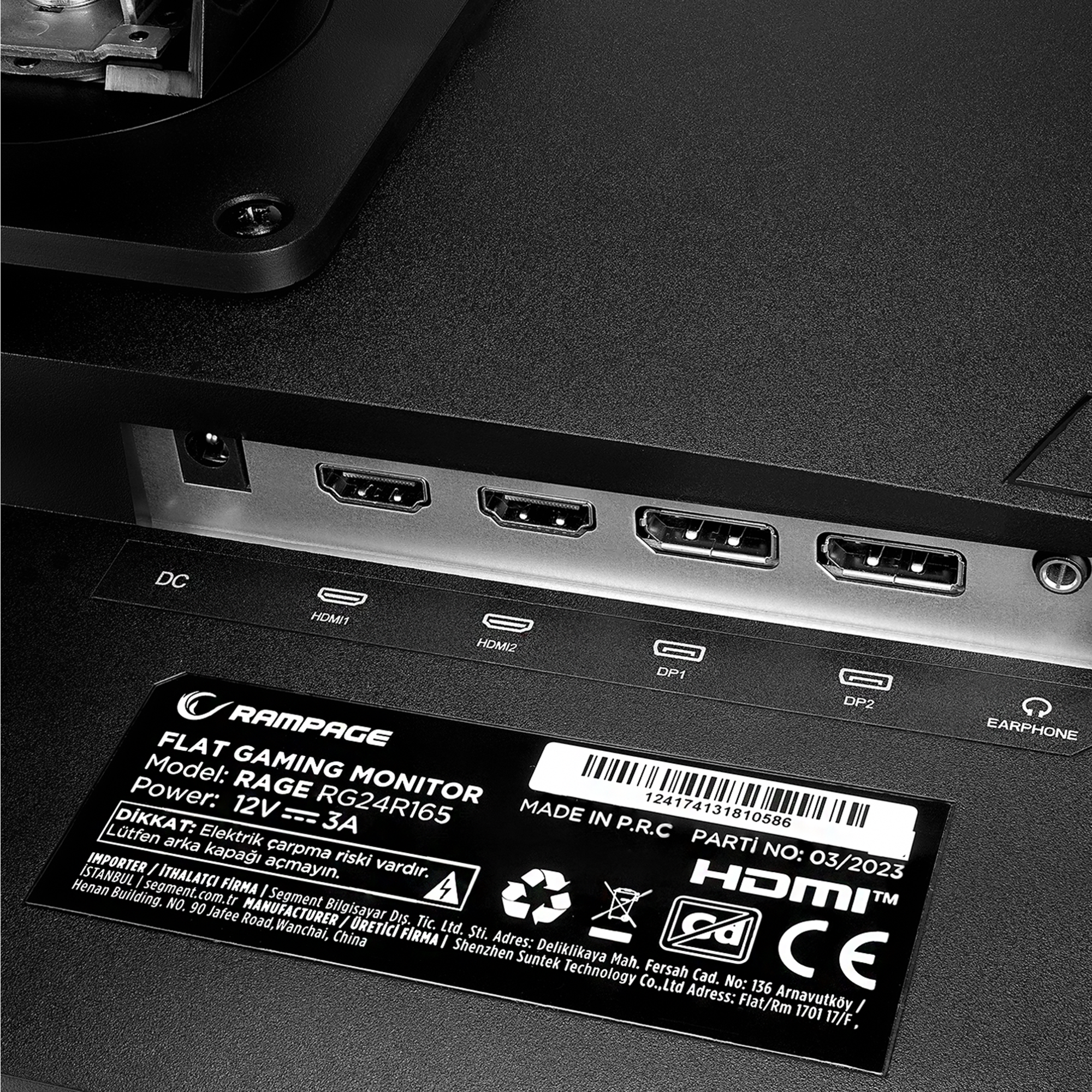 Rage RG24R165 24'' 165Hz BOE IPS FHD RGB Freesync HDR Pivot PC Flat Gaming Monitor