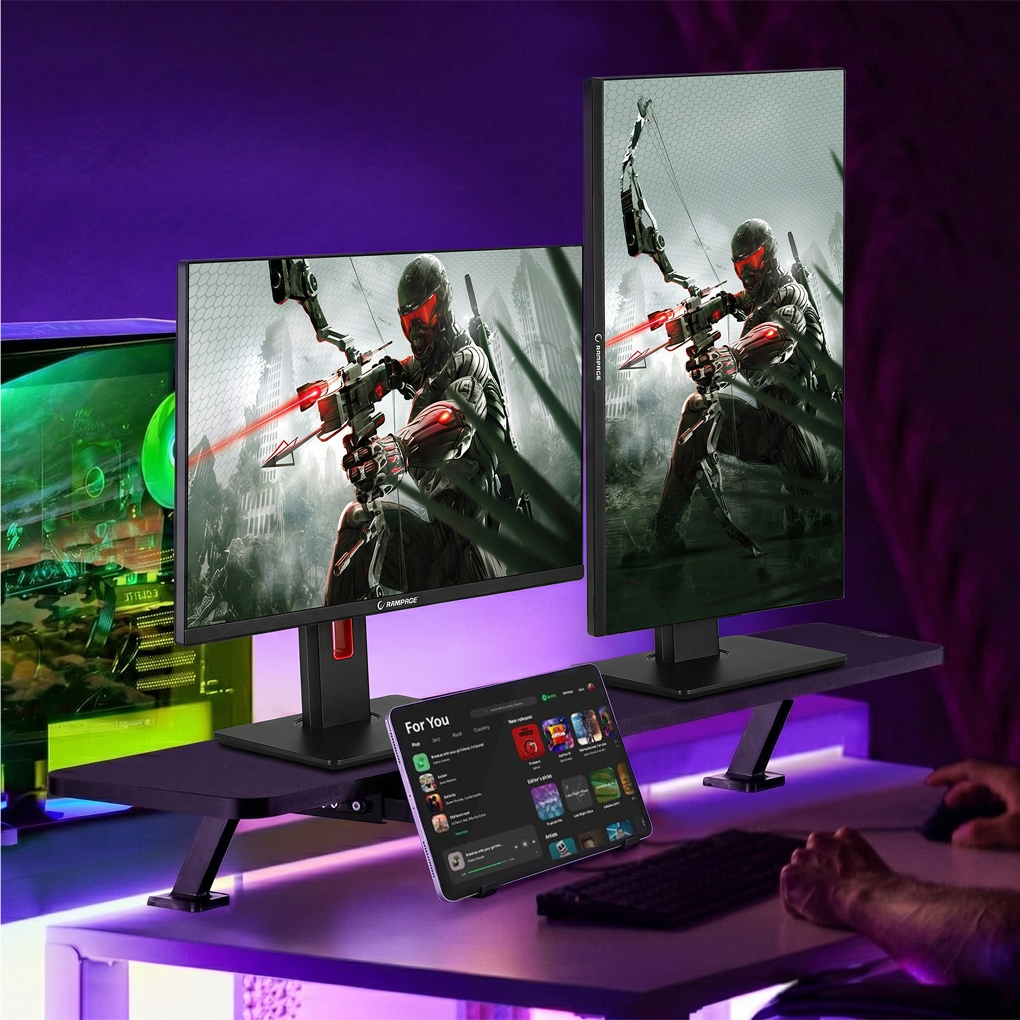 Rage RG24R165 24'' 165Hz BOE IPS FHD RGB Freesync HDR Pivot PC Flat Gaming Monitor