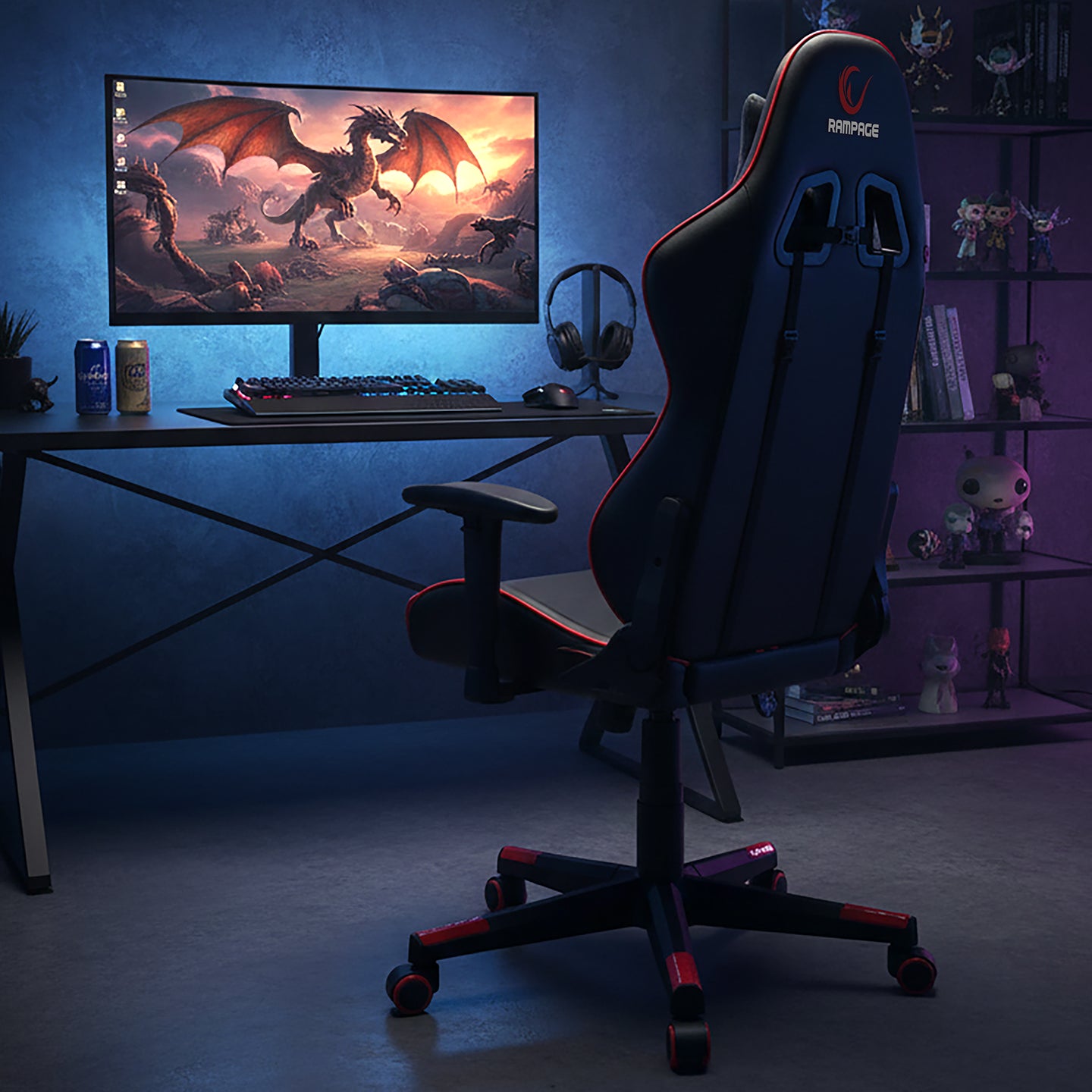 KL-R17 Titan Gaming Chair-Red/Black