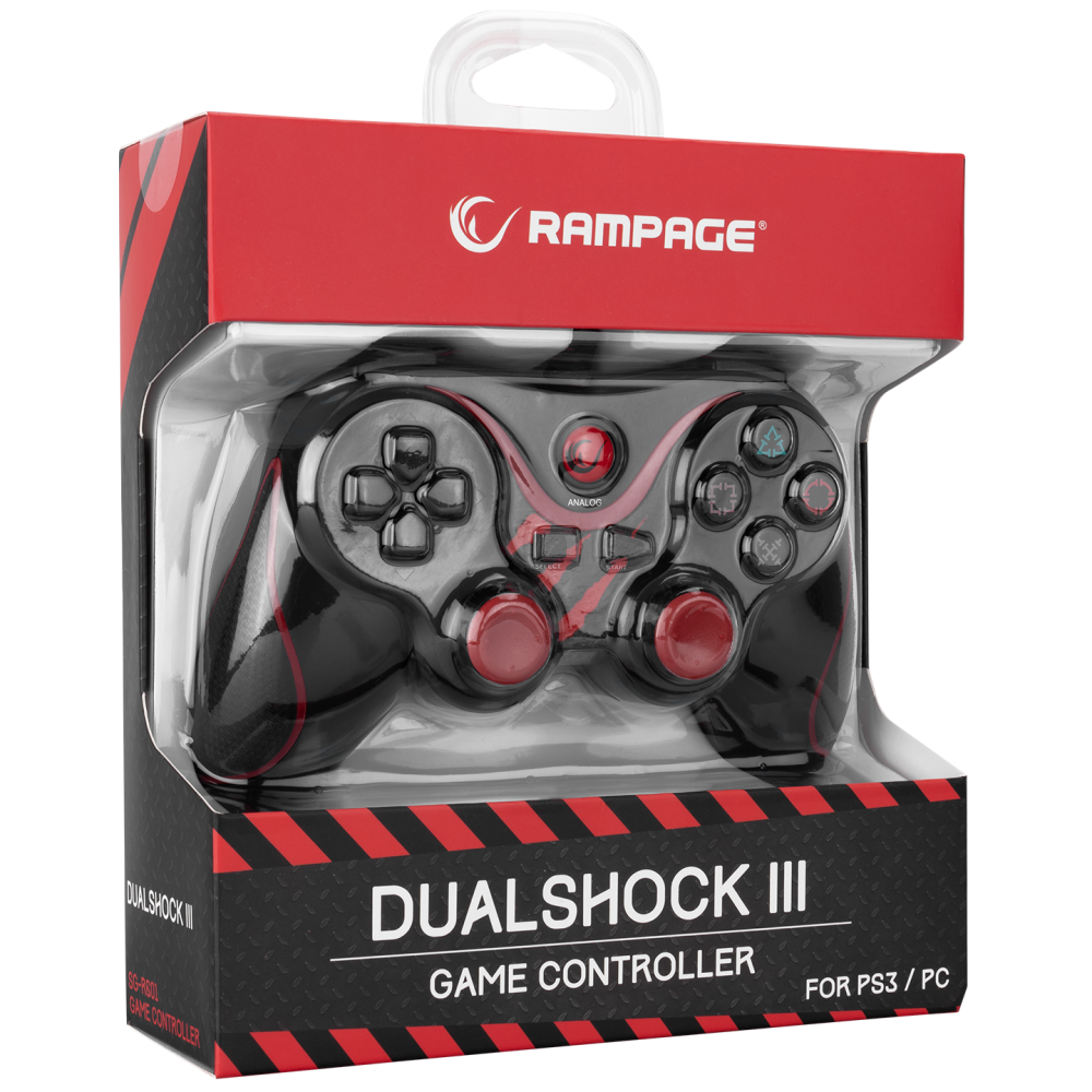 SG-R601 PS3/PC Kırmızı USB 1.8m Joypad - Rampage