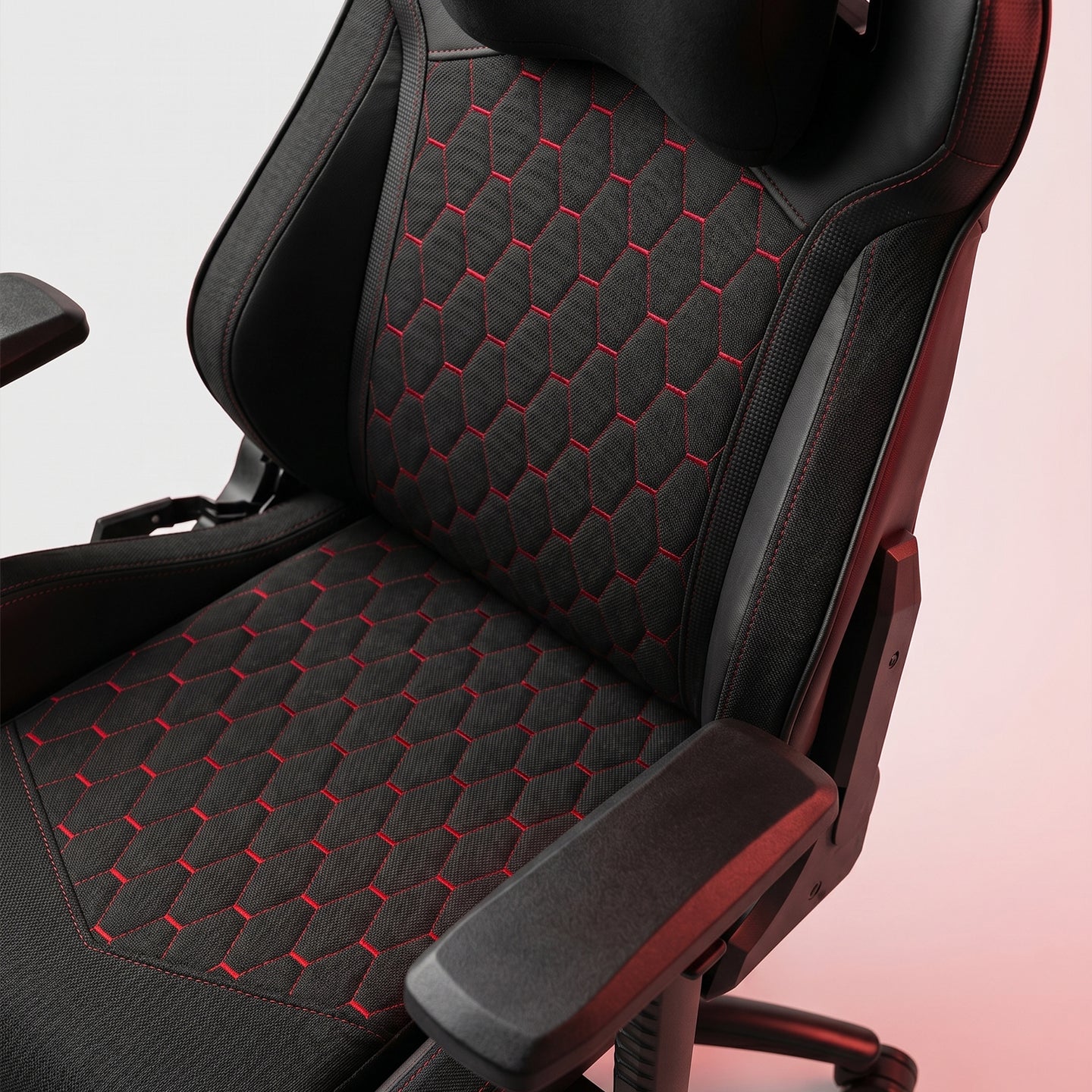 KL-R73 Comfort High-Level Non-Sweating Fabric Gaming Chair-Gray/Black