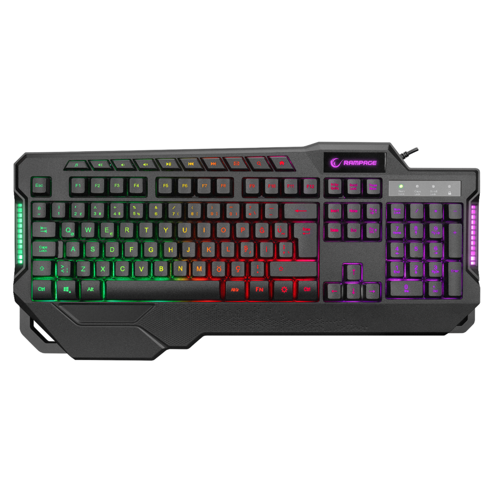 KB-R46 CARISMA USB Rainbow Aydınlatmalı Q Gaming Oyuncu Klavye - Rampage