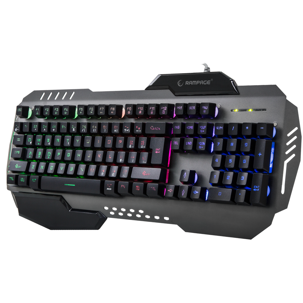 KB-R79 Gökkuşağı Aydınlatmalı USB Gaming Q Multimedia Klavye