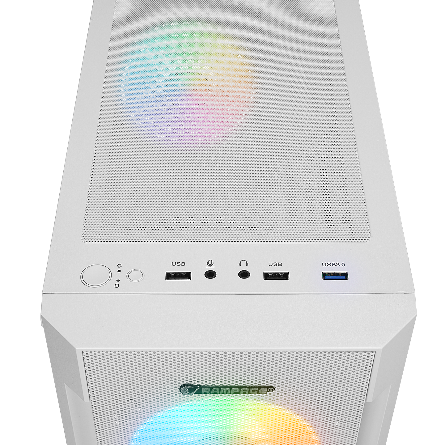 Vigilant Mesh 650W 80+ Bronze Temperli Camlı 4x12cm RGB Fan Atx Mid-T Oyuncu Kasası-Beyaz