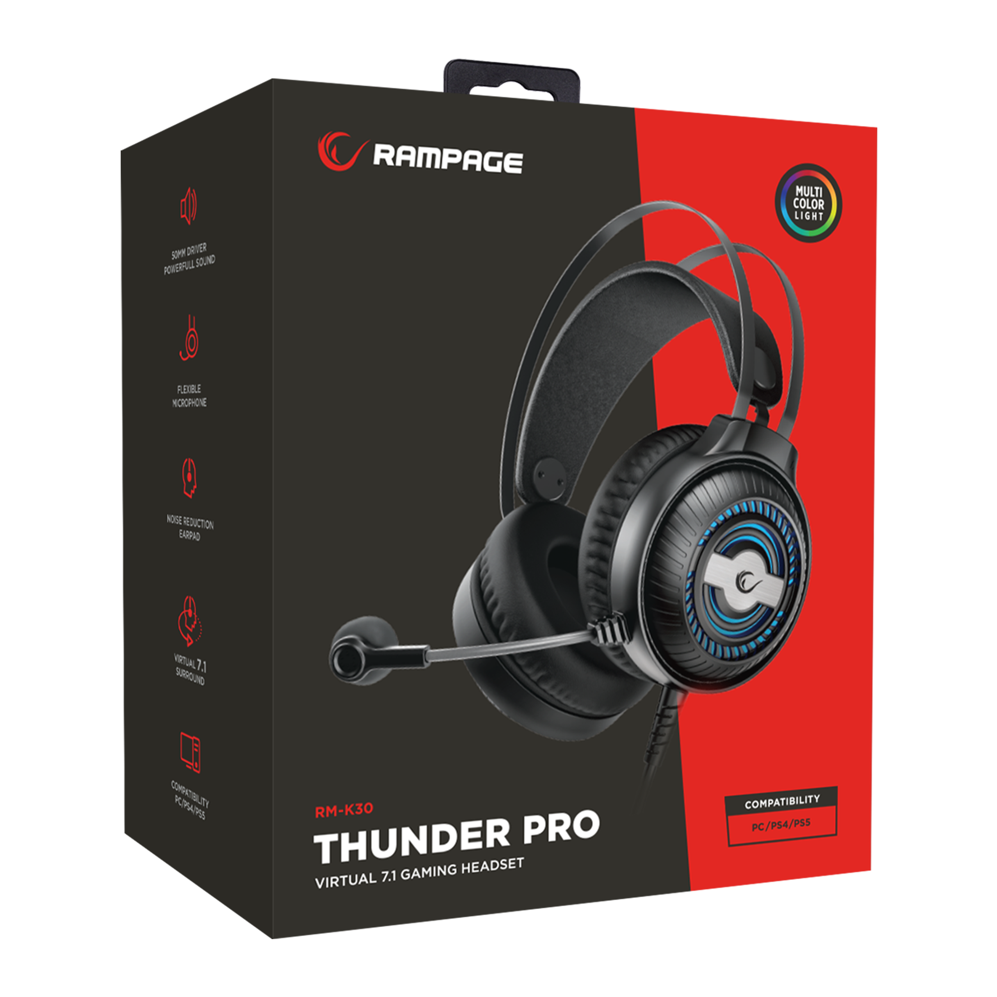 Rm-K30 Thunder Pro 7.1 Gaming Headset