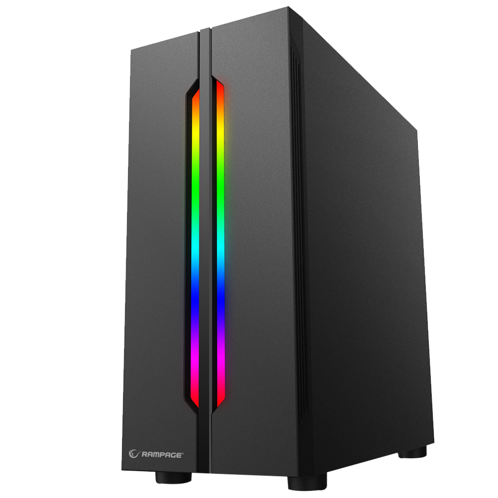 SPECTRA Tempered Glass Rainbow Fan ve Ledli 1*Usb 3.0 + 2* Usb 2.0 Gaming Kasa