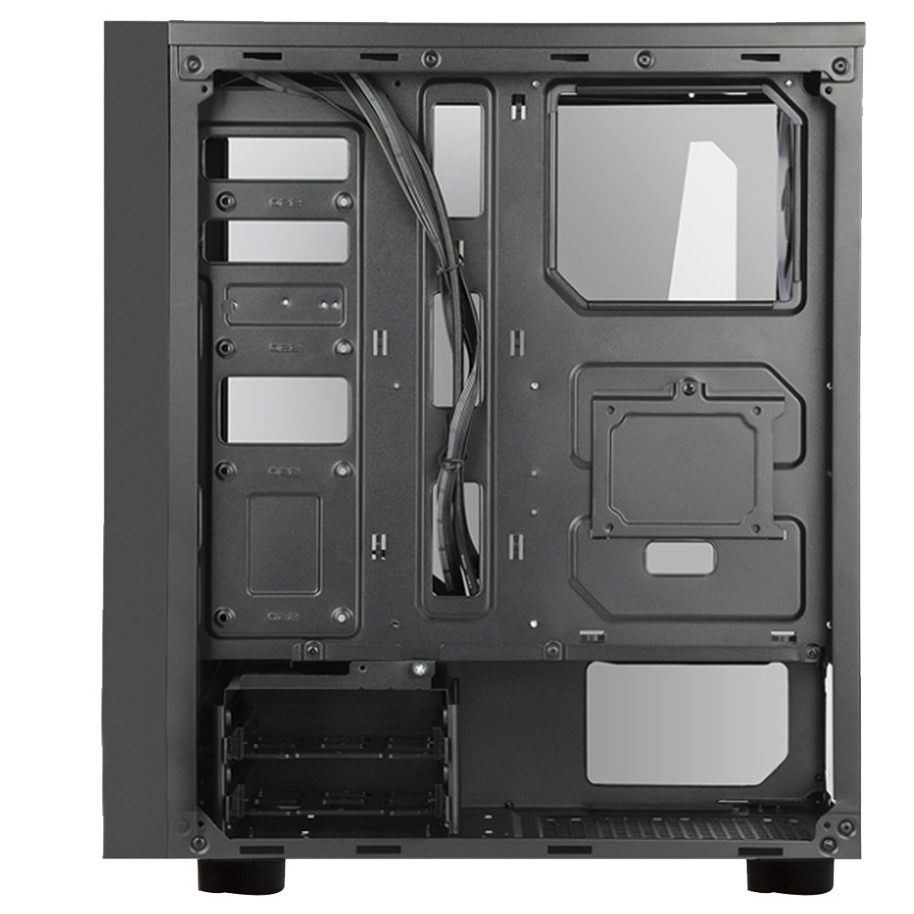 SPECTRA Tempered Glass Rainbow Fan ve Ledli 1*Usb 3.0 + 2* Usb 2.0 Gaming Kasa