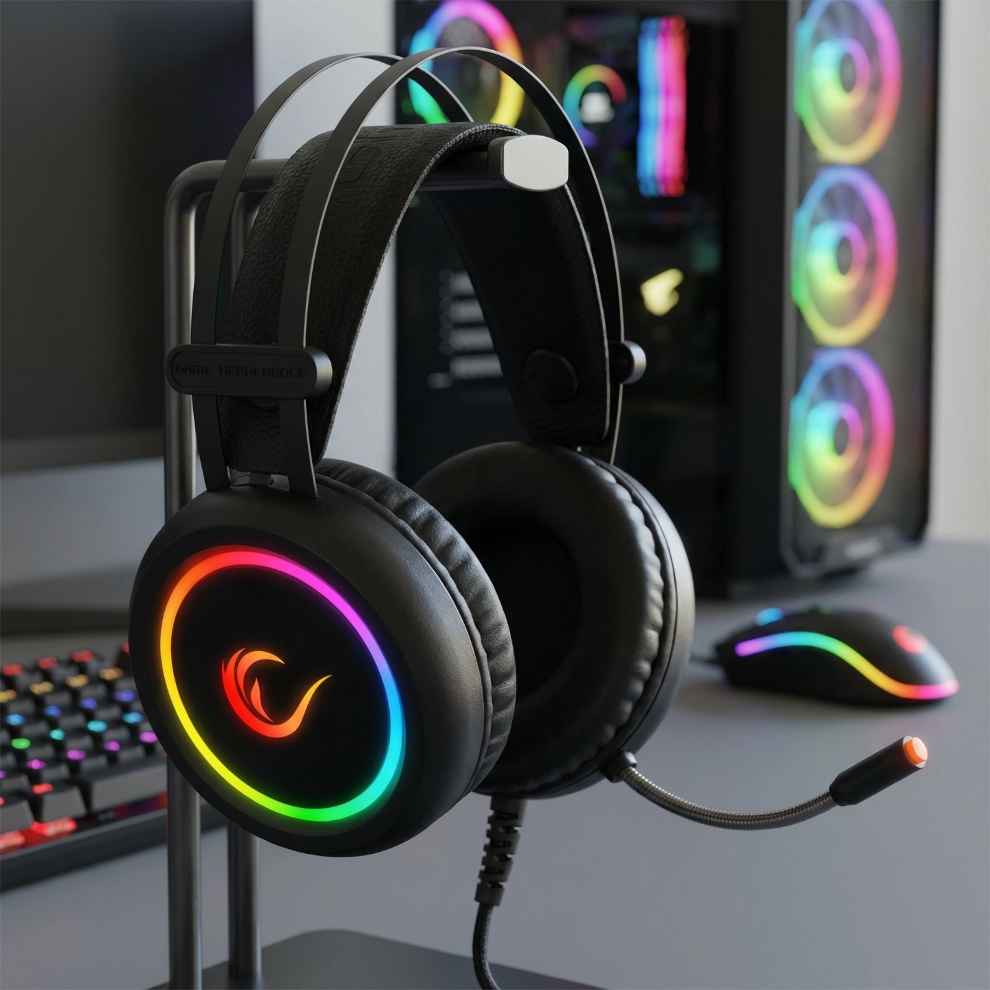 Stormy RGB 7.1 Gaming Headset-Black