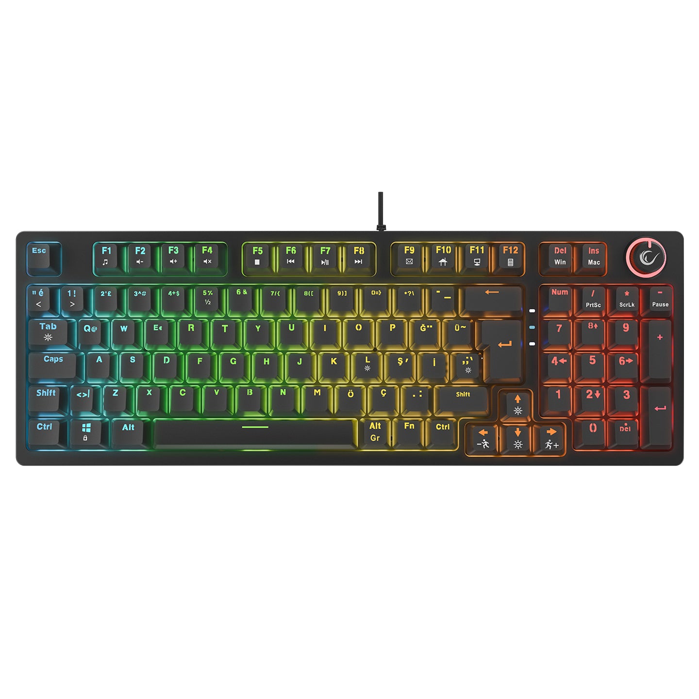 ENIGMA Siyah Red Switch Tam Türkçe 1800 Kompakt Dizilim Gaming Mekanik Klavye - Rampage