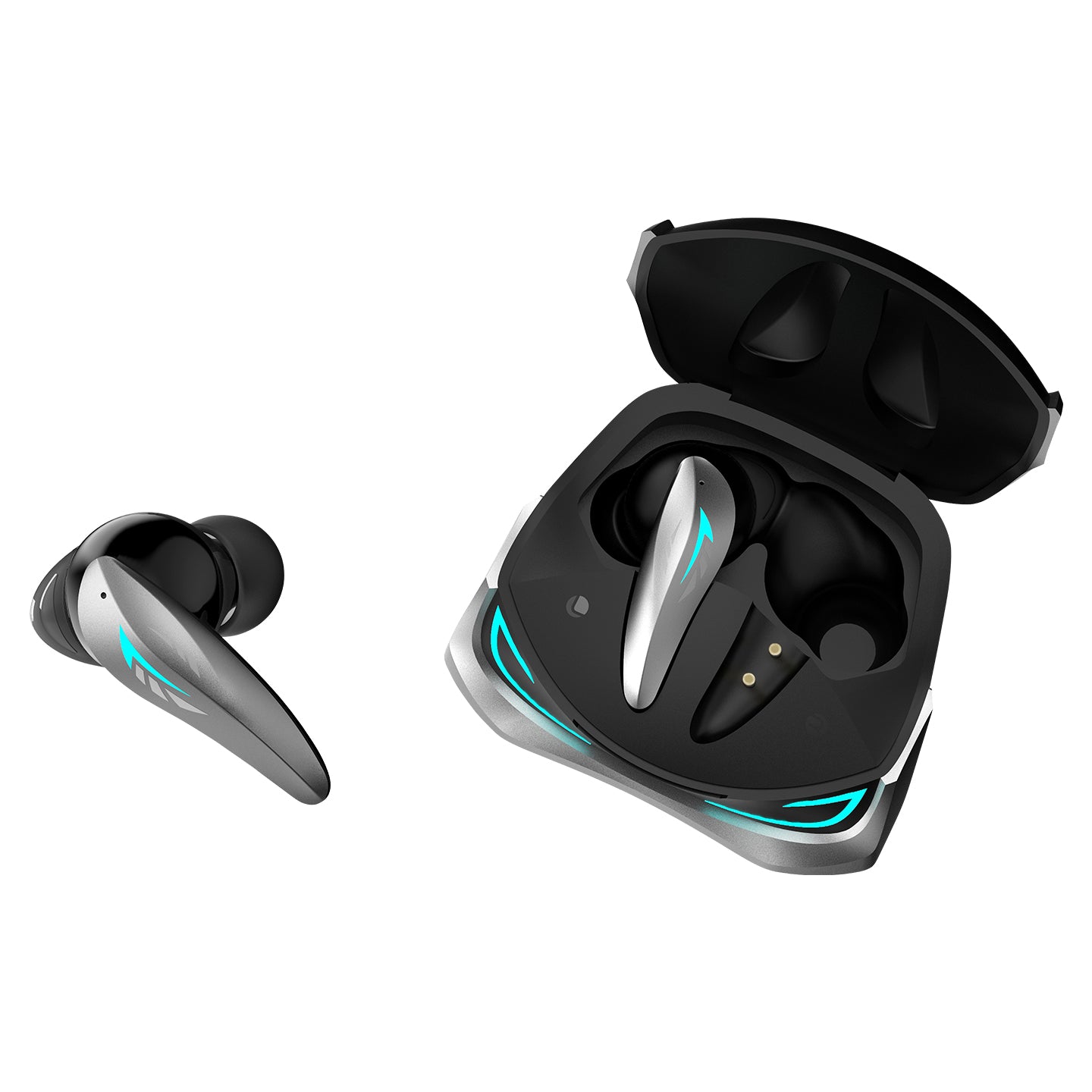 Clutch T01 Siyah/Gümüş ENC+ANC Bluetooth V5.3 TWS Kablosuz Oyuncu Kulaklık - Rampage