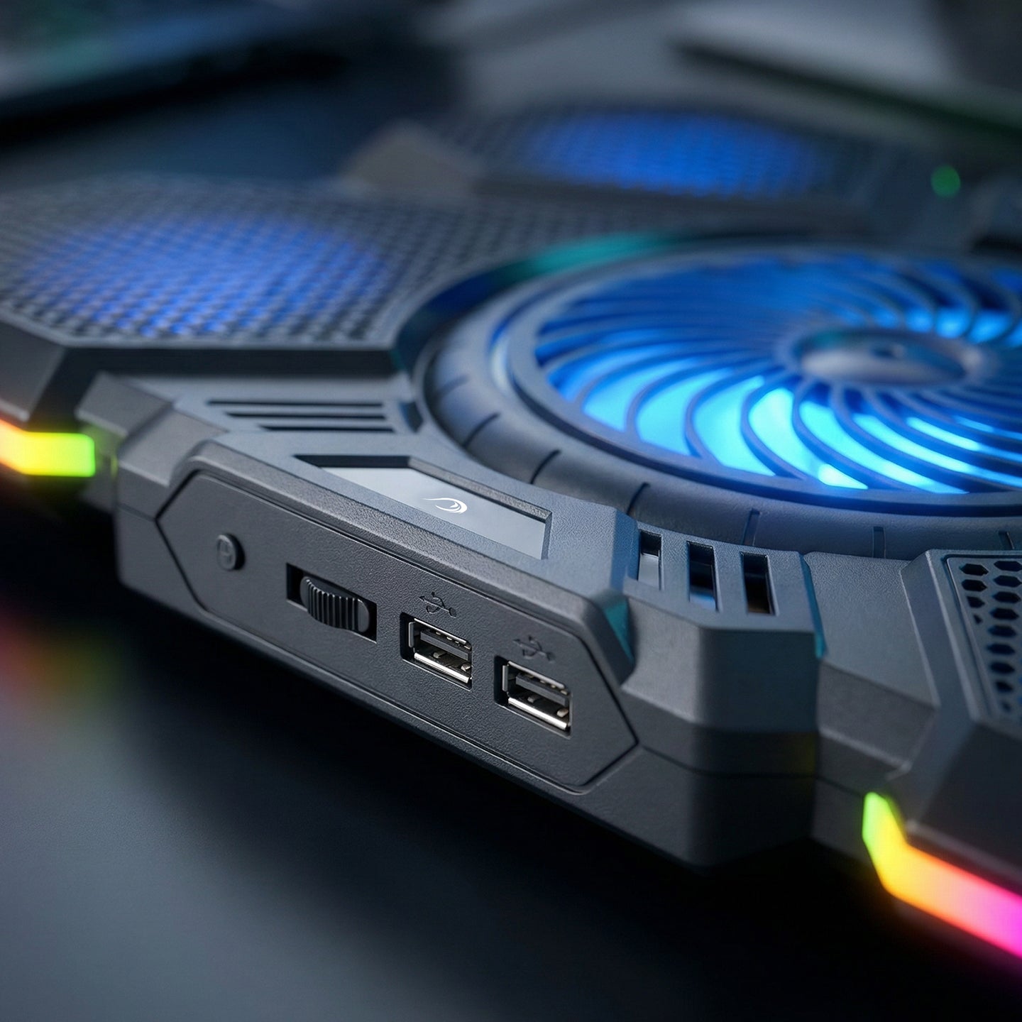 RGB 5 Fan 15-17inç Notebook Soğutucu Stand-Siyah