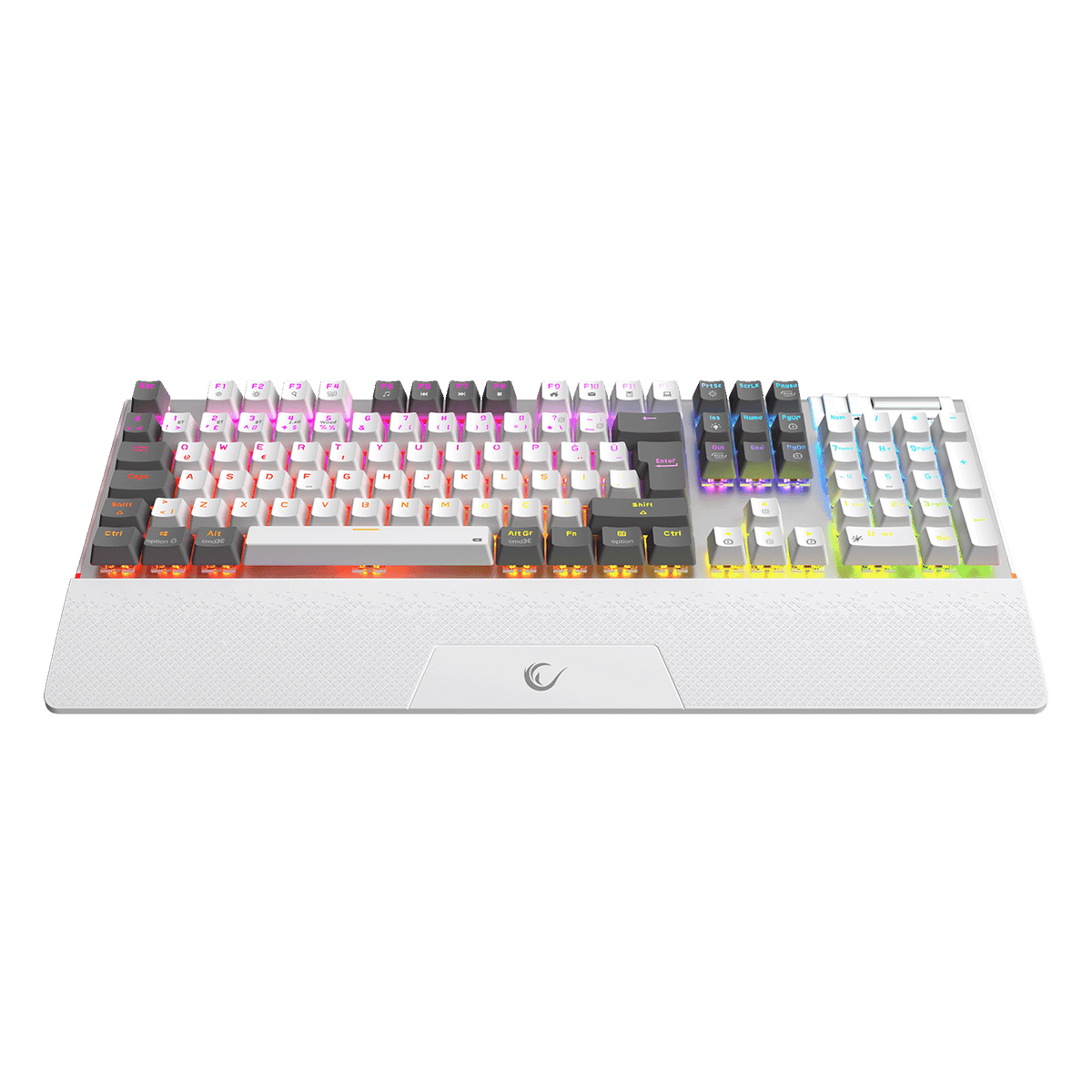 Carbon Pro Outemu Red Switch Wireless Mechanical Gaming Keyboard-White/Gray