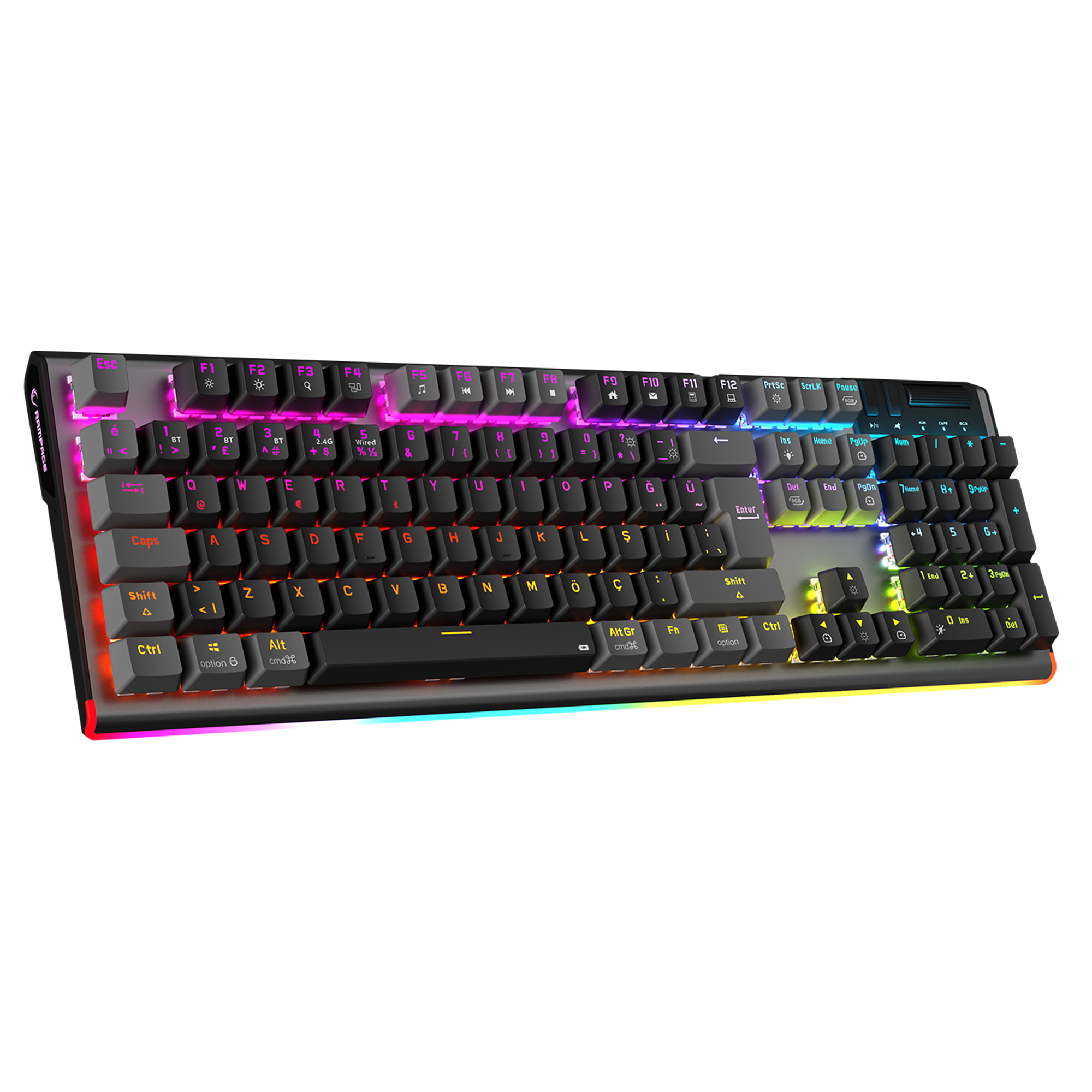 Carbon Pro Outemu Red Switch Wireless Mechanical Gaming Keyboard - Black/Gray