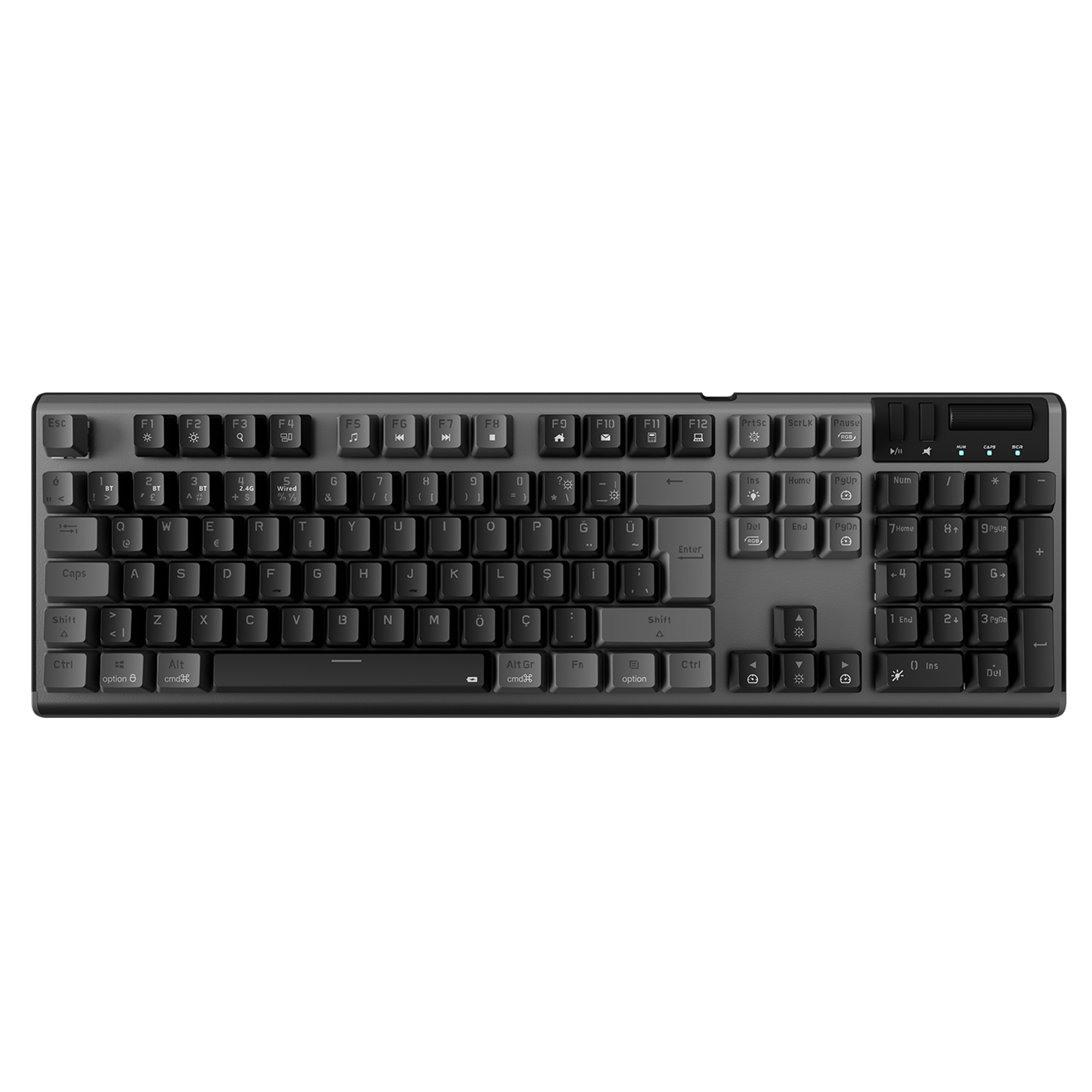 Carbon Pro Outemu Red Switch Wireless Mechanical Gaming Keyboard - Black/Gray
