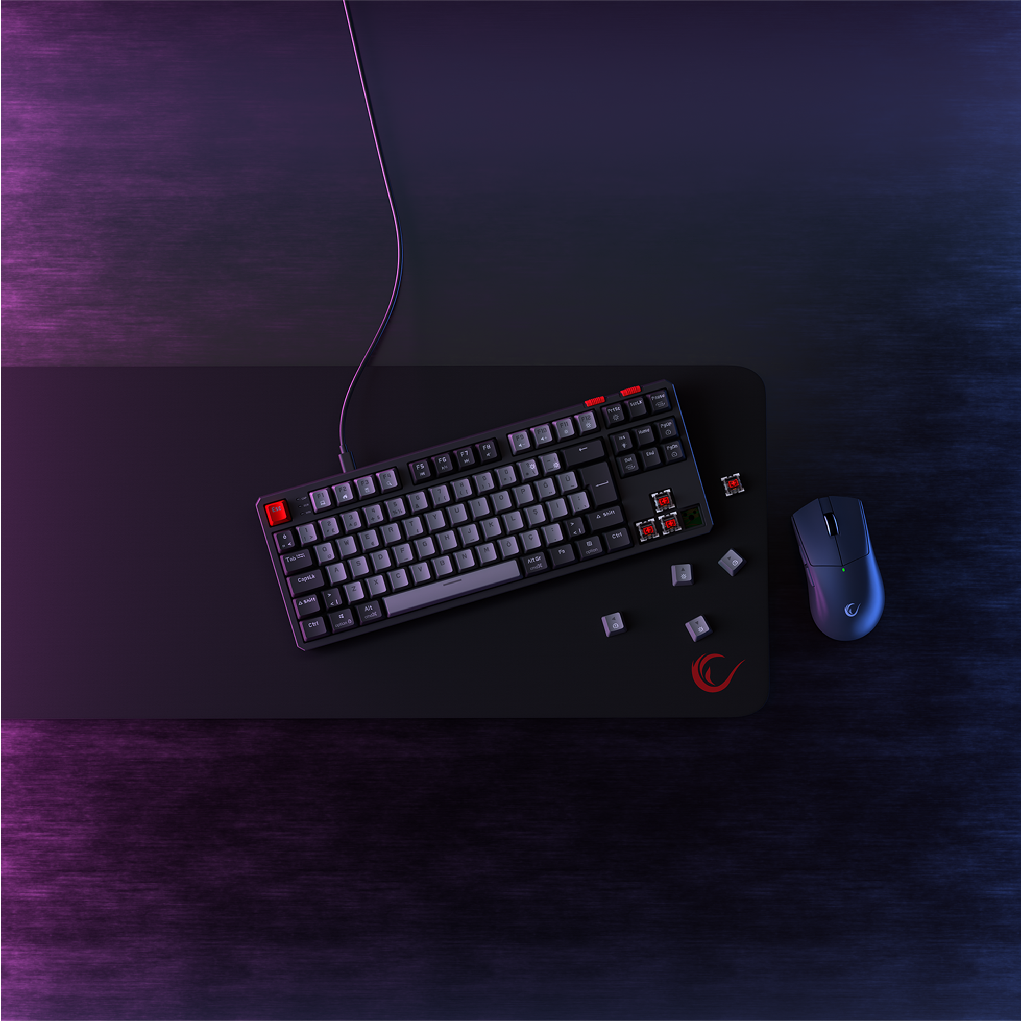 Yoru TKL RGB Outemu Red Switch Mechanical Gaming Keyboard-Gray/Black