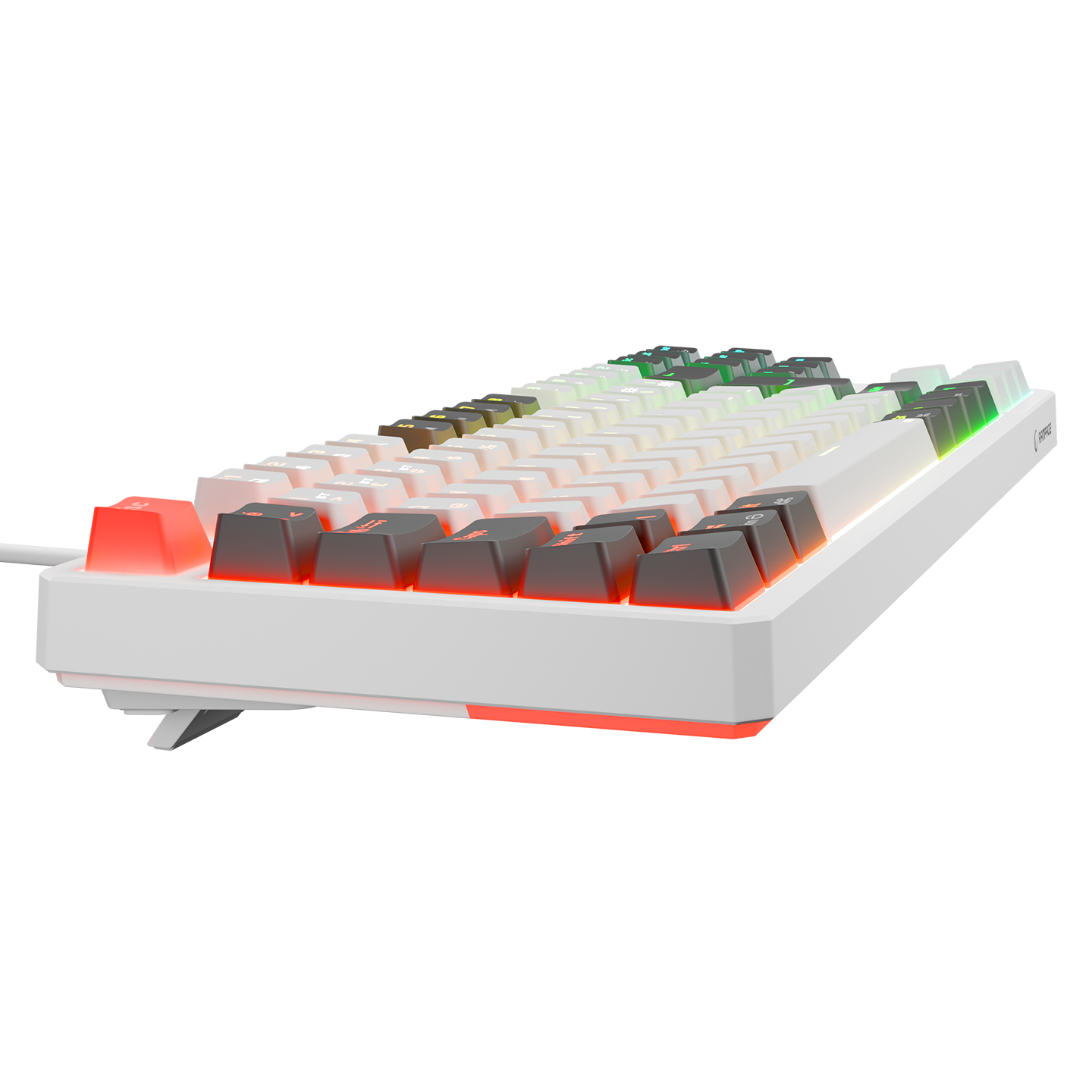 Yoru TKL RGB Red Switch Mekanik Oyuncu Klavyesi-Beyaz/Gri