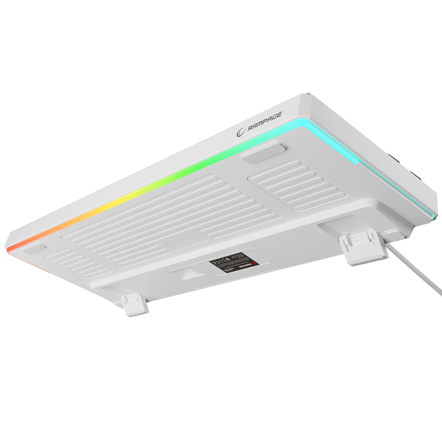 Yoru TKL RGB Red Switch Mekanik Oyuncu Klavyesi-Beyaz/Gri
