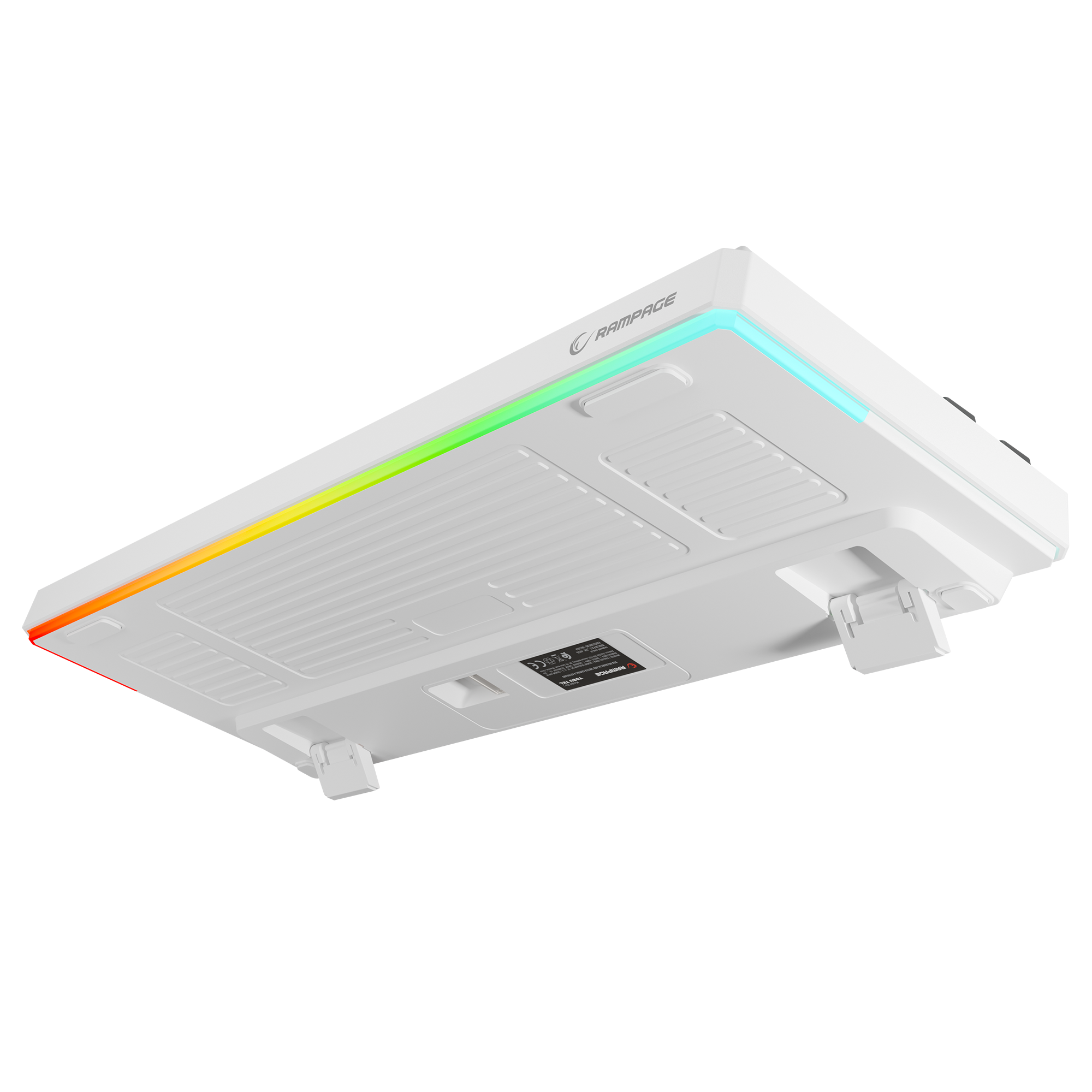 RGB Red Switch Mekanik Kablosuz Oyuncu Klavyesi-Gri/Beyaz