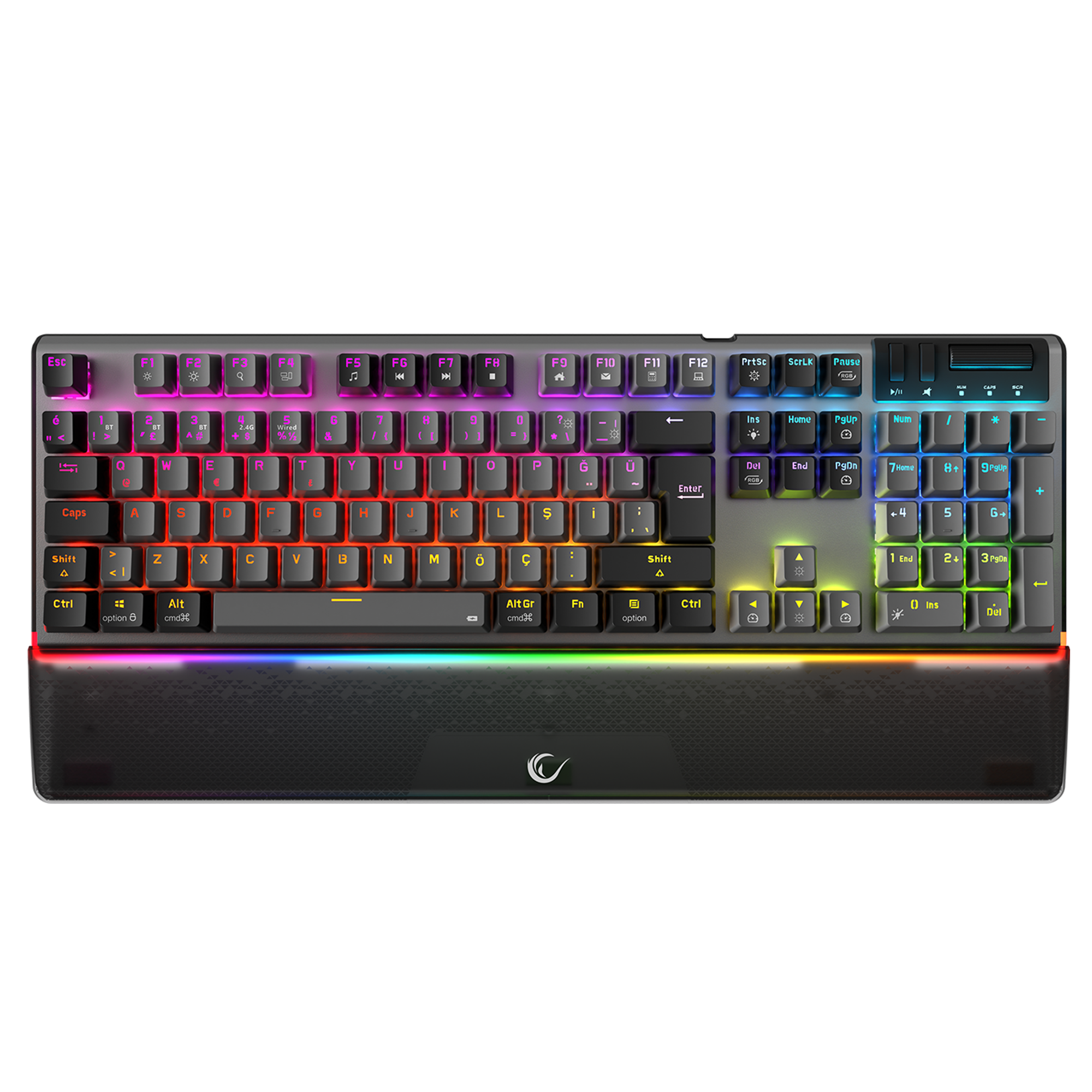Carbon Pro Outemu Red Switch Wireless Mechanical Gaming Keyboard - Gray/Black