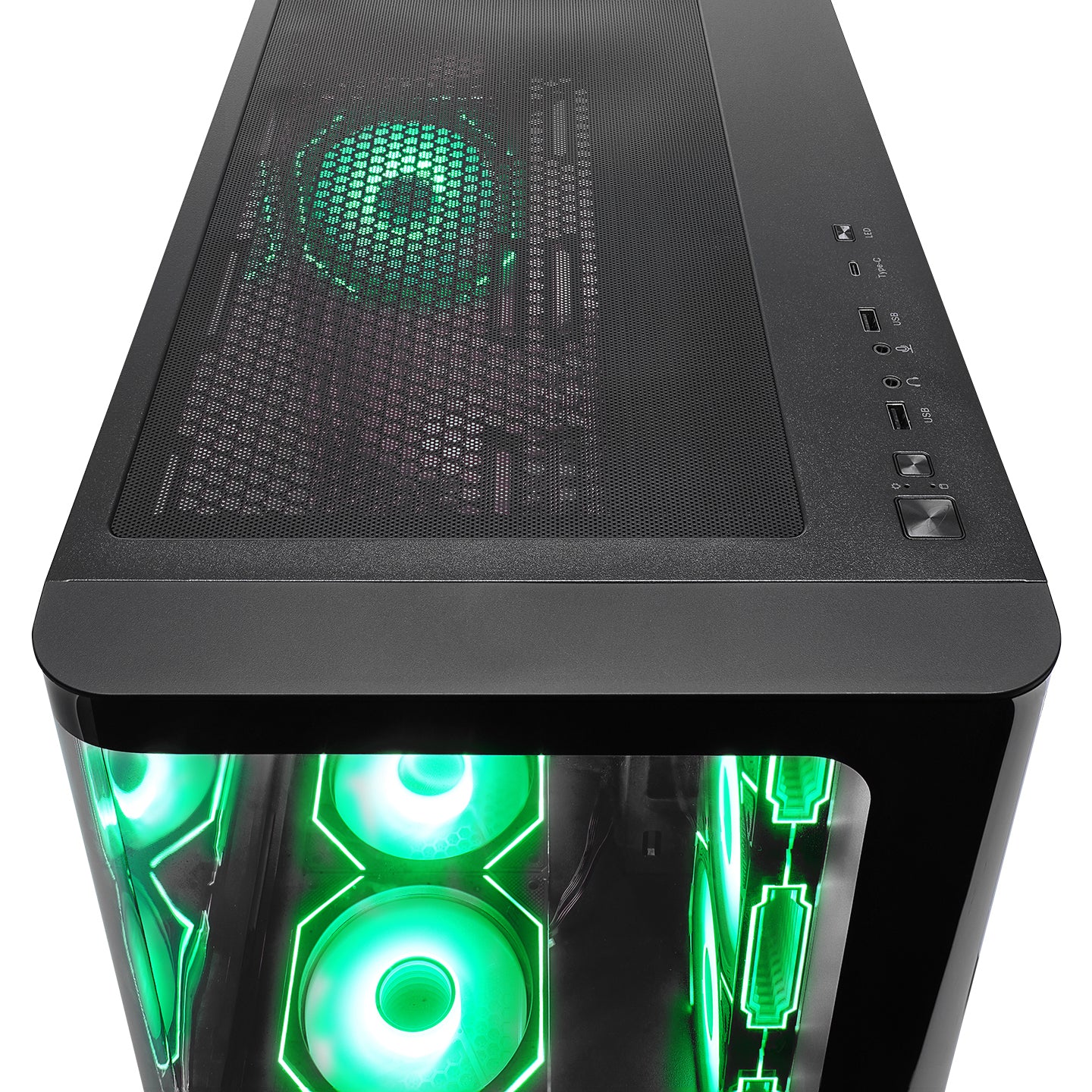 Loopy 7x12cm ARGB Fan Kumandalı Atx Mid-T Oyuncu Kasası-Siyah