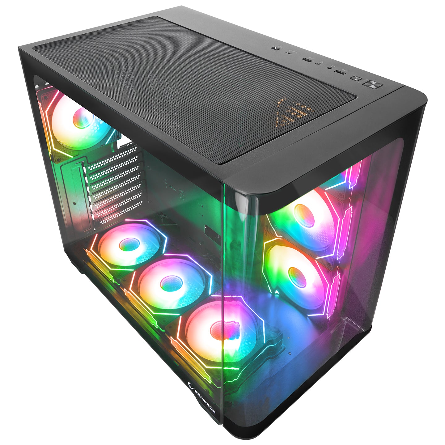 LOOPY Siyah Kumandalı ATX Mid-T Gaming Oyuncu Kasası - Rampage