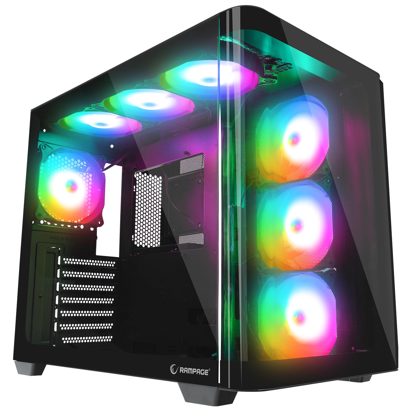 LOOPY PLUS Siyah 950W 80 Plus Kumandalı ATX Mid-T Gaming Oyuncu Kasası - Rampage