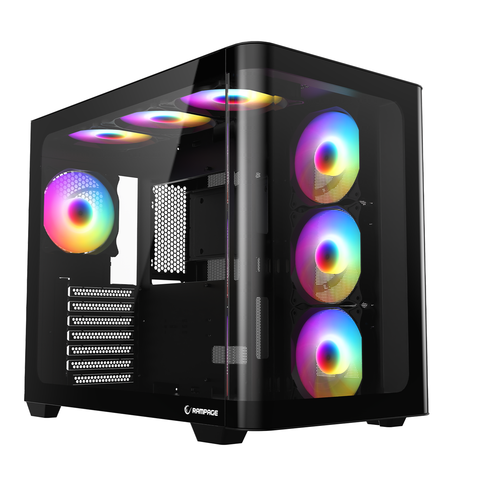 Loopy Plus 950W 80 Plus 7x12cm ARGB Fan Kumandalı Atx Mid-T Oyuncu Kasası-Siyah