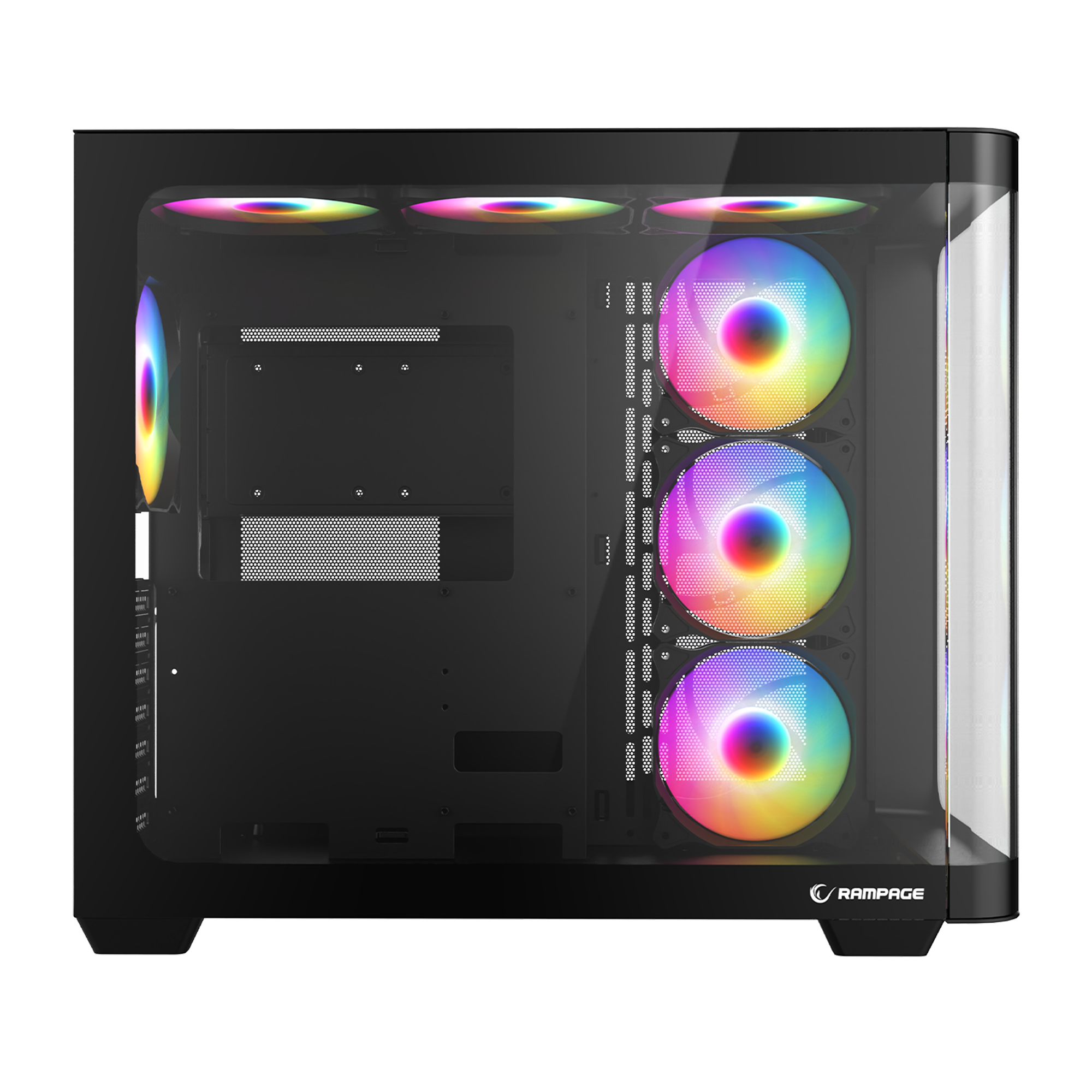 Loopy Plus 950W 80 Plus 7x12cm ARGB Fan Kumandalı Atx Mid-T Oyuncu Kasası-Siyah