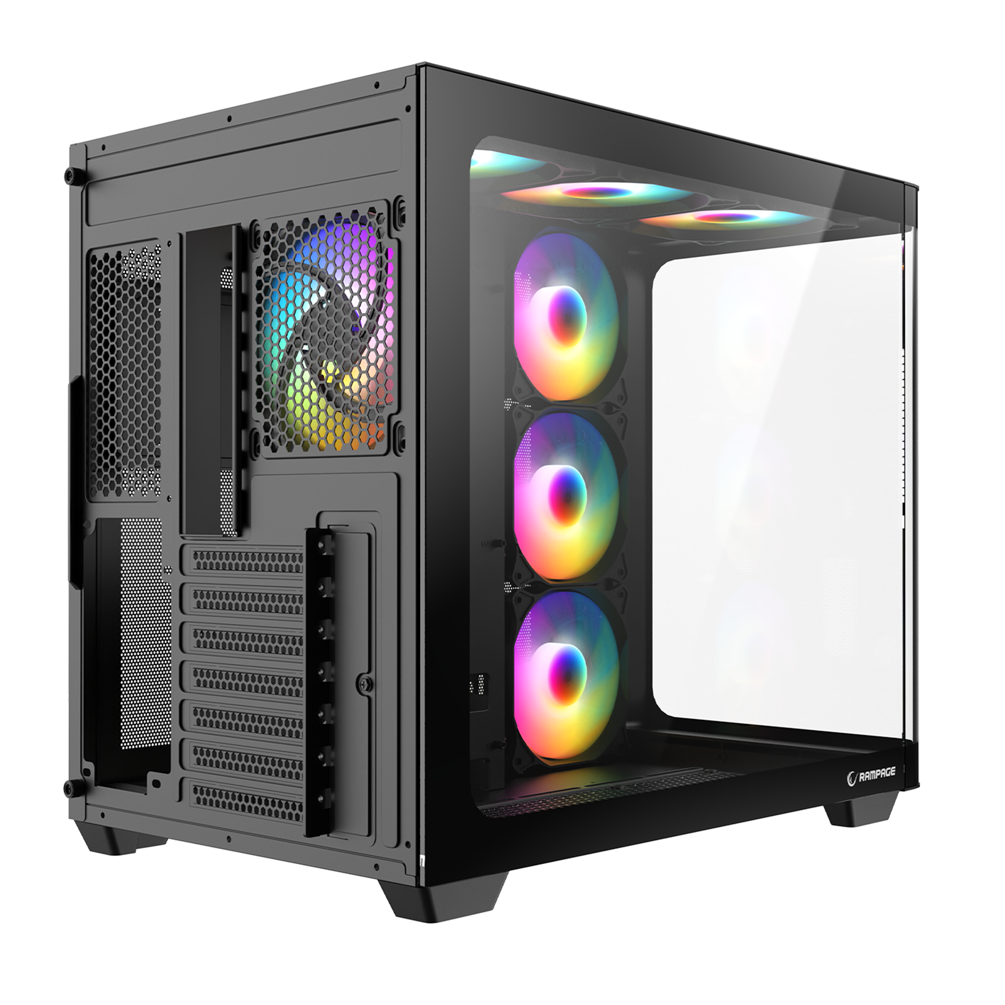 Loopy Plus 950W 80 Plus 7x12cm ARGB Fan Kumandalı Atx Mid-T Oyuncu Kasası-Siyah