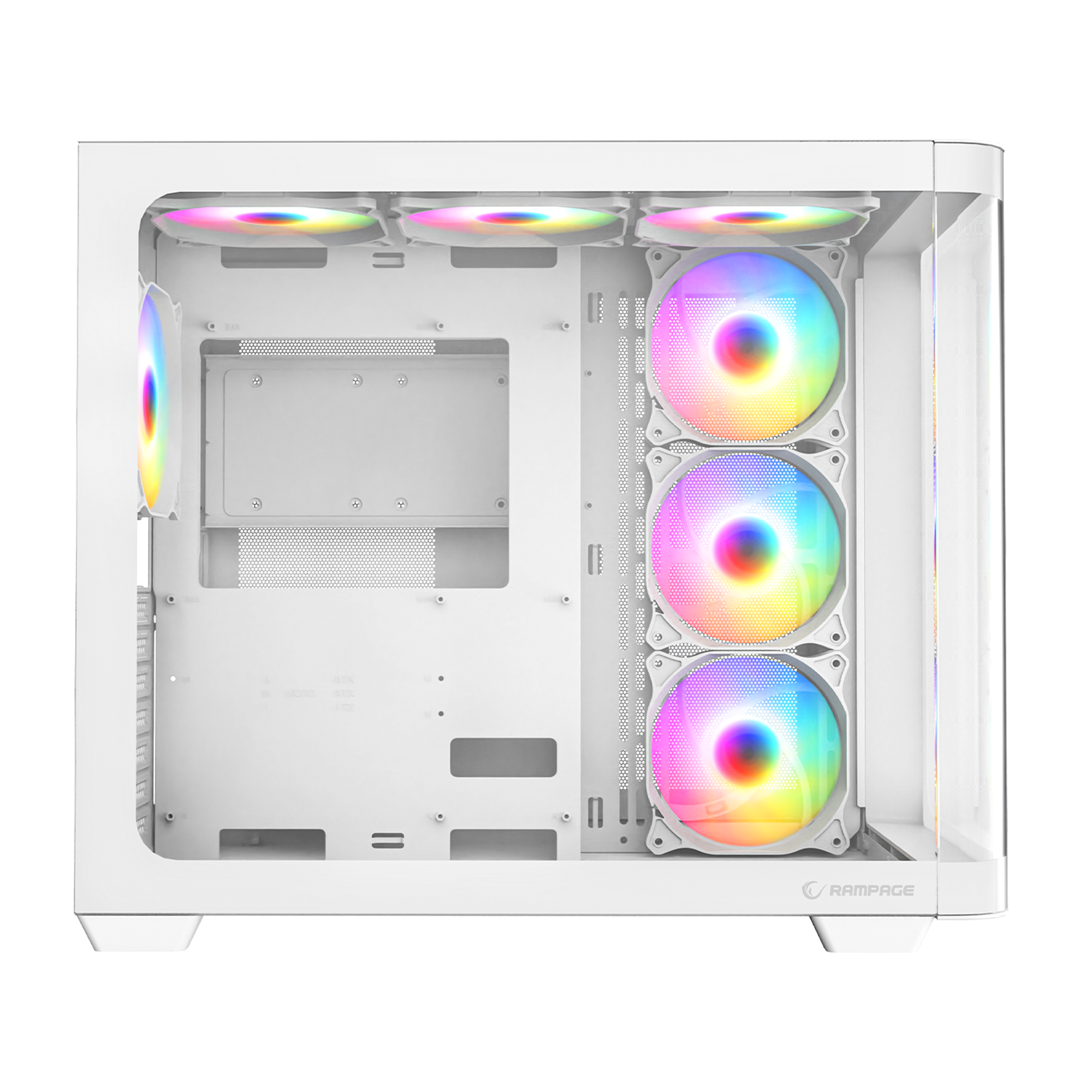 Loopy Plus 950W 80 Plus 7x12cm ARGB Fan Kumandalı Atx Mid-T Oyuncu Kasası-Beyaz