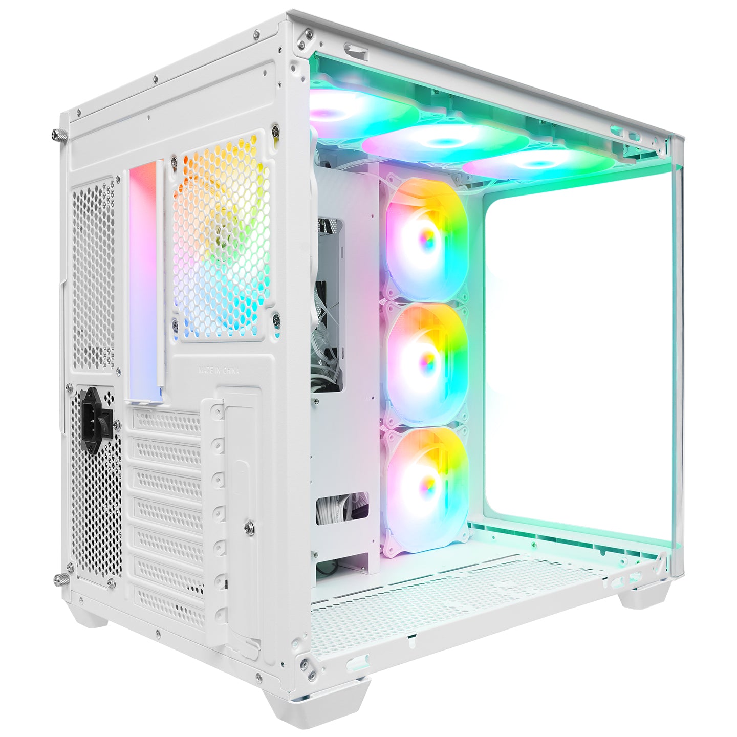 LOOPY PLUS Beyaz 950W 80 Plus Kumandalı ATX Mid-T Gaming Oyuncu Kasası - Rampage
