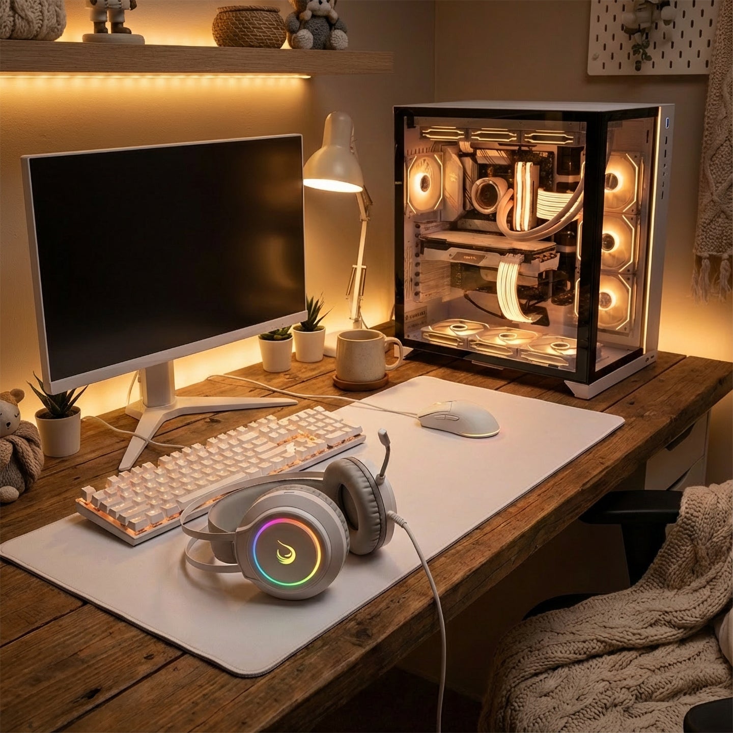 Rm-K45 Orbit-S RGB 7.1 Gaming Headset - White