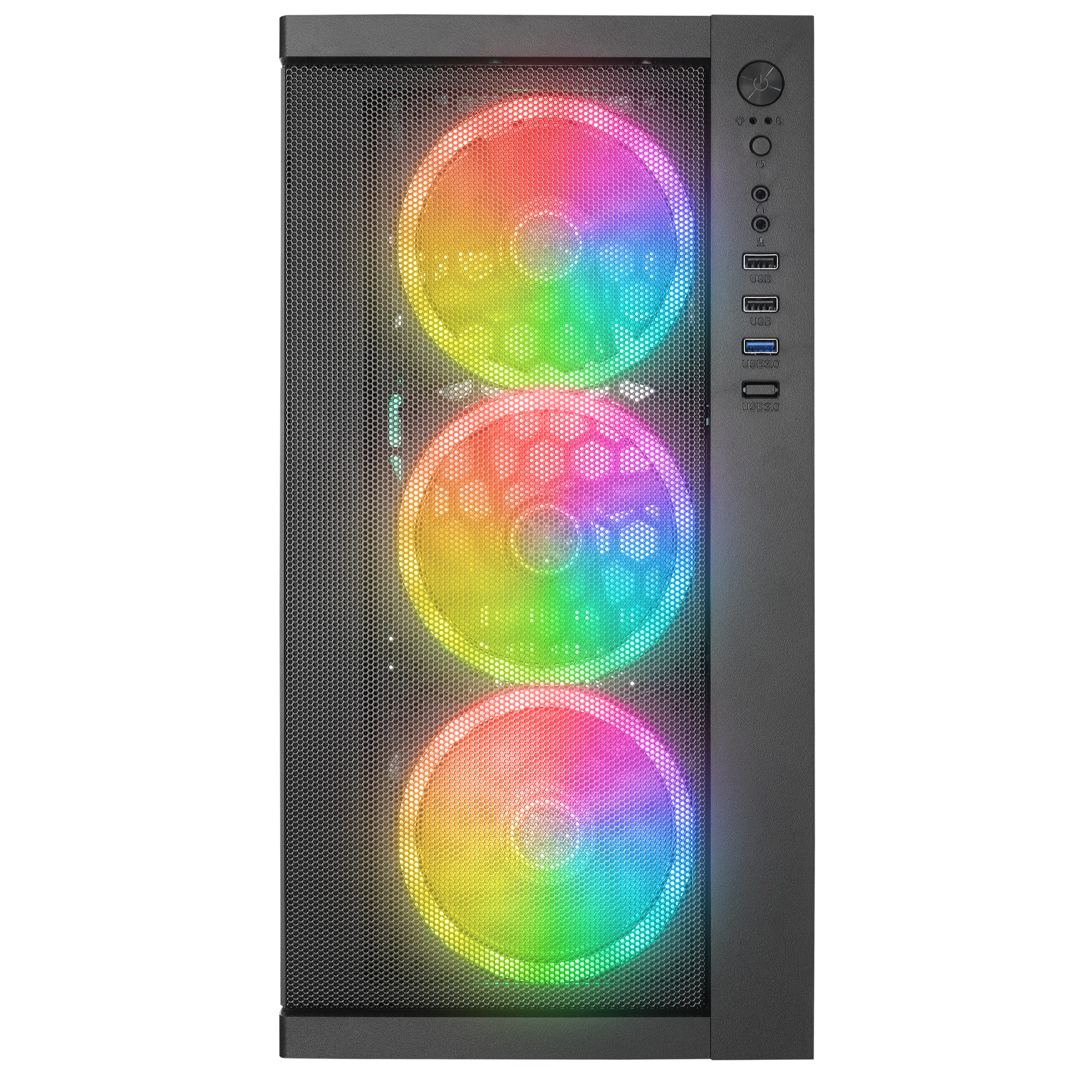 650W 80 Plus Bronze M-ATX Temperli 4x12cm RGB Fan Oyuncu Kasası