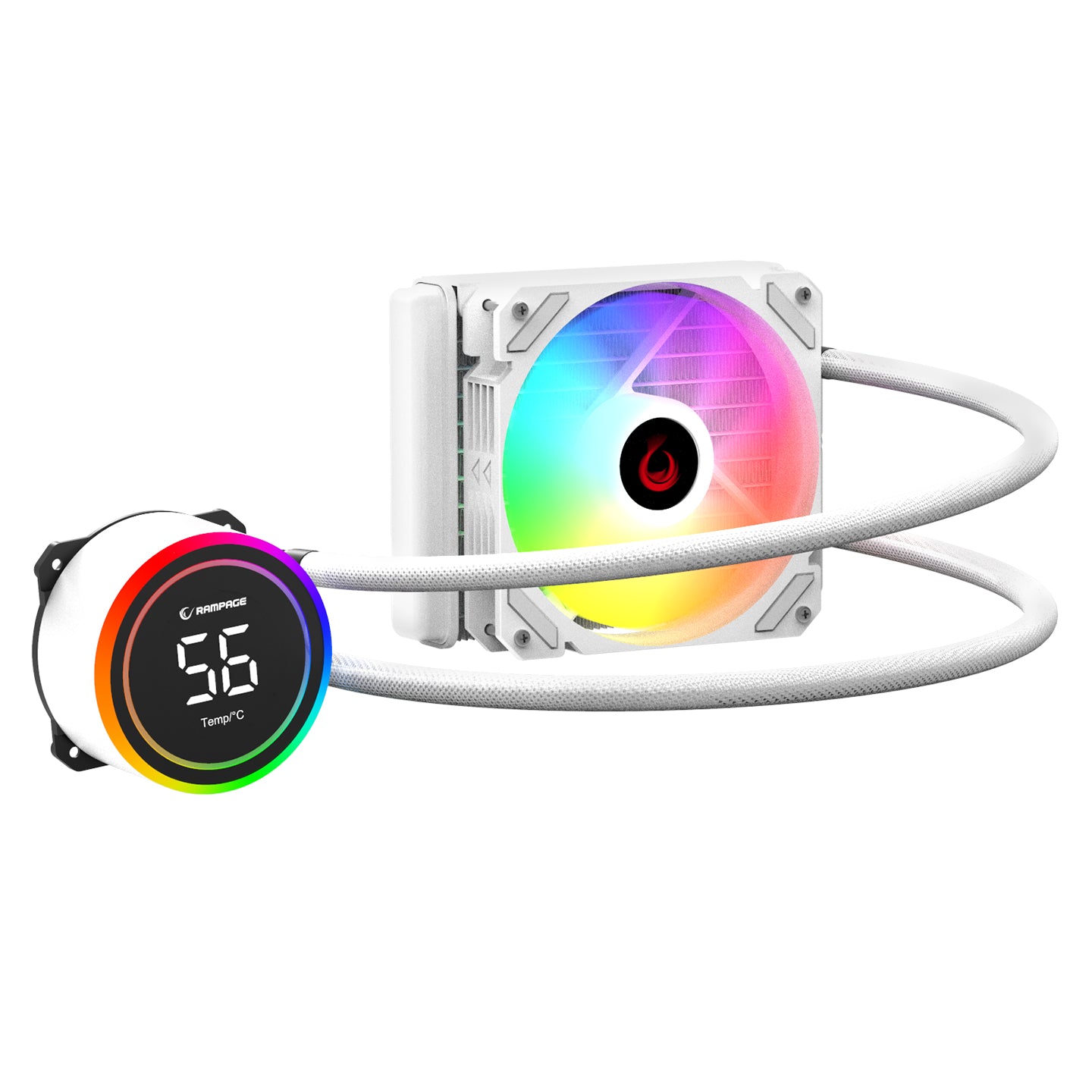 HELIOS C13 BeyazGöstergeli Intel LGA1700/AMD AM5 Sıvı Soğutmalı CPU Fan - Rampage