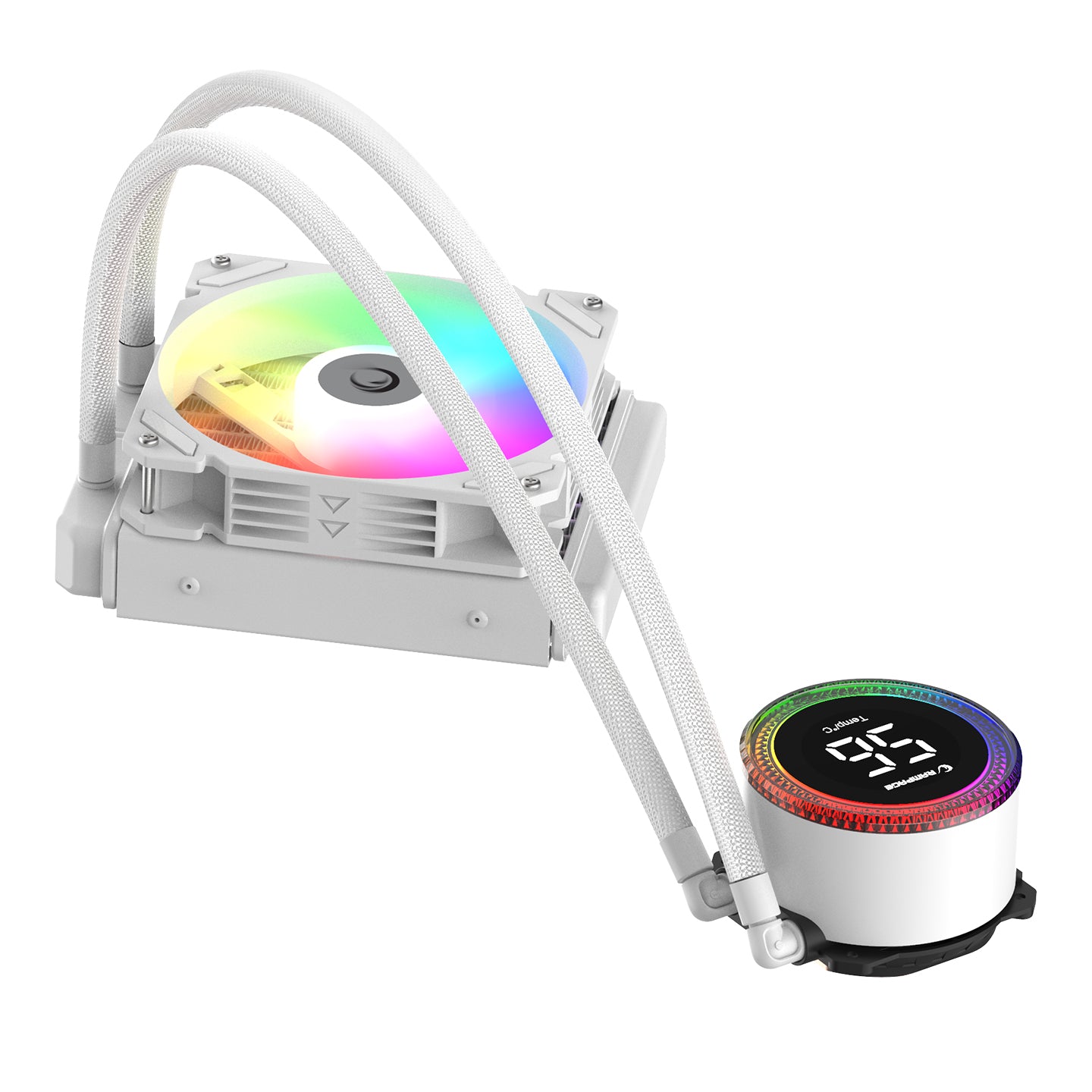 HELIOS C13 BeyazGöstergeli Intel LGA1700/AMD AM5 Sıvı Soğutmalı CPU Fan - Rampage