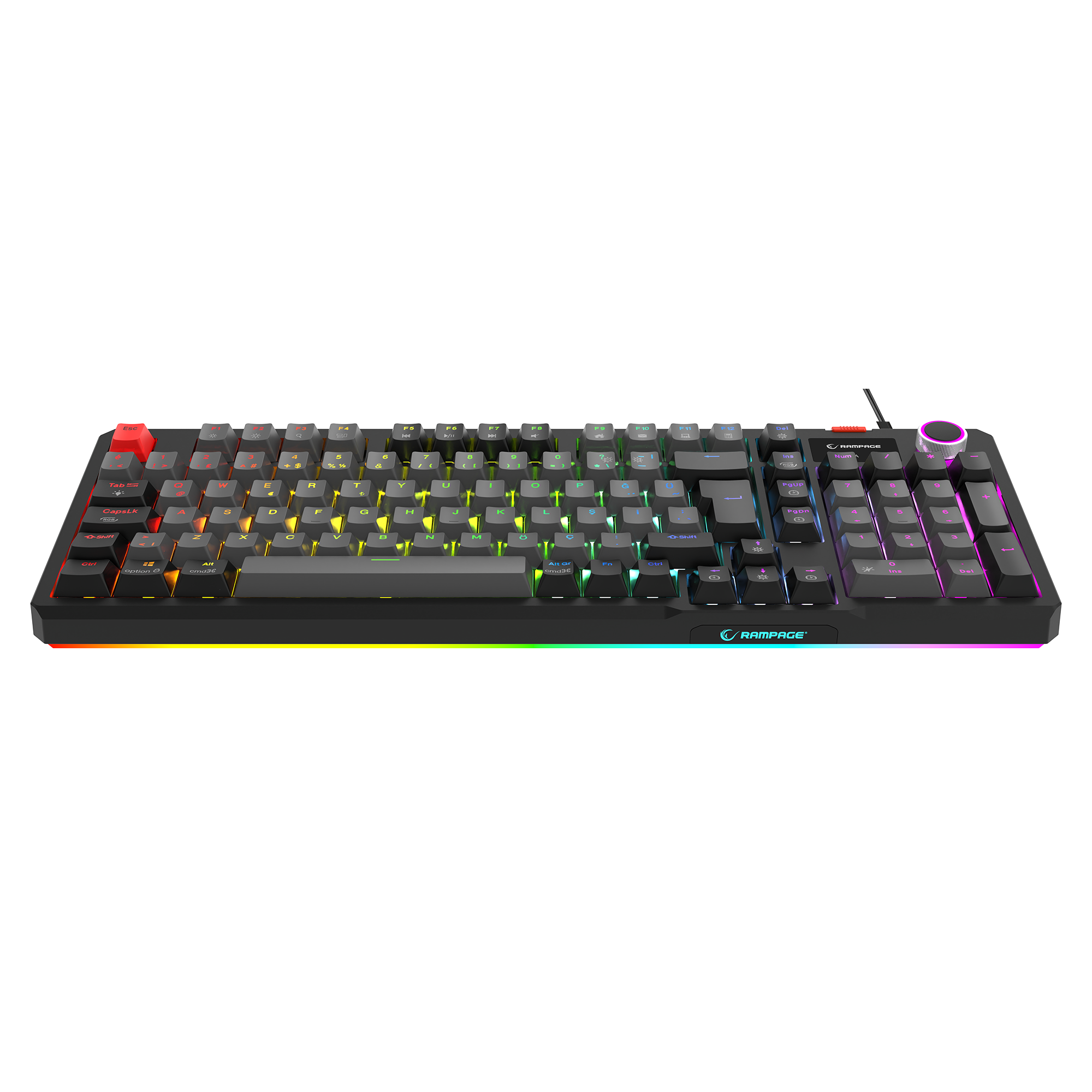 Loyal Red Switch Hot Swap Mekanik Oyuncu Klavyesi-Gri/Siyah