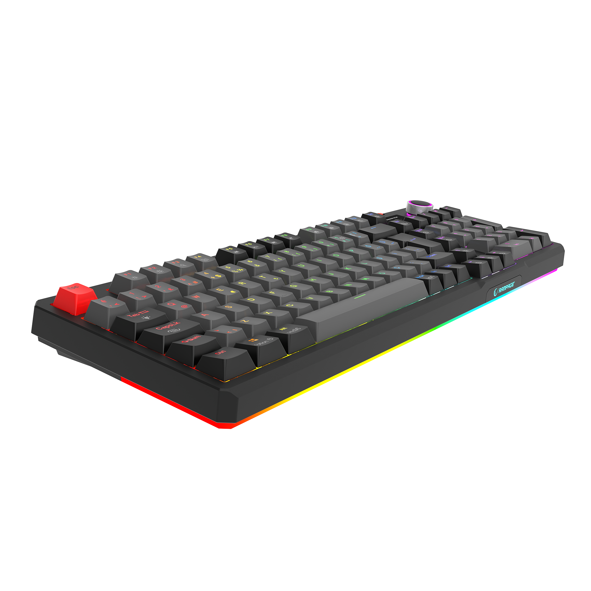 Loyal Red Switch Hot Swap Mekanik Oyuncu Klavyesi-Gri/Siyah