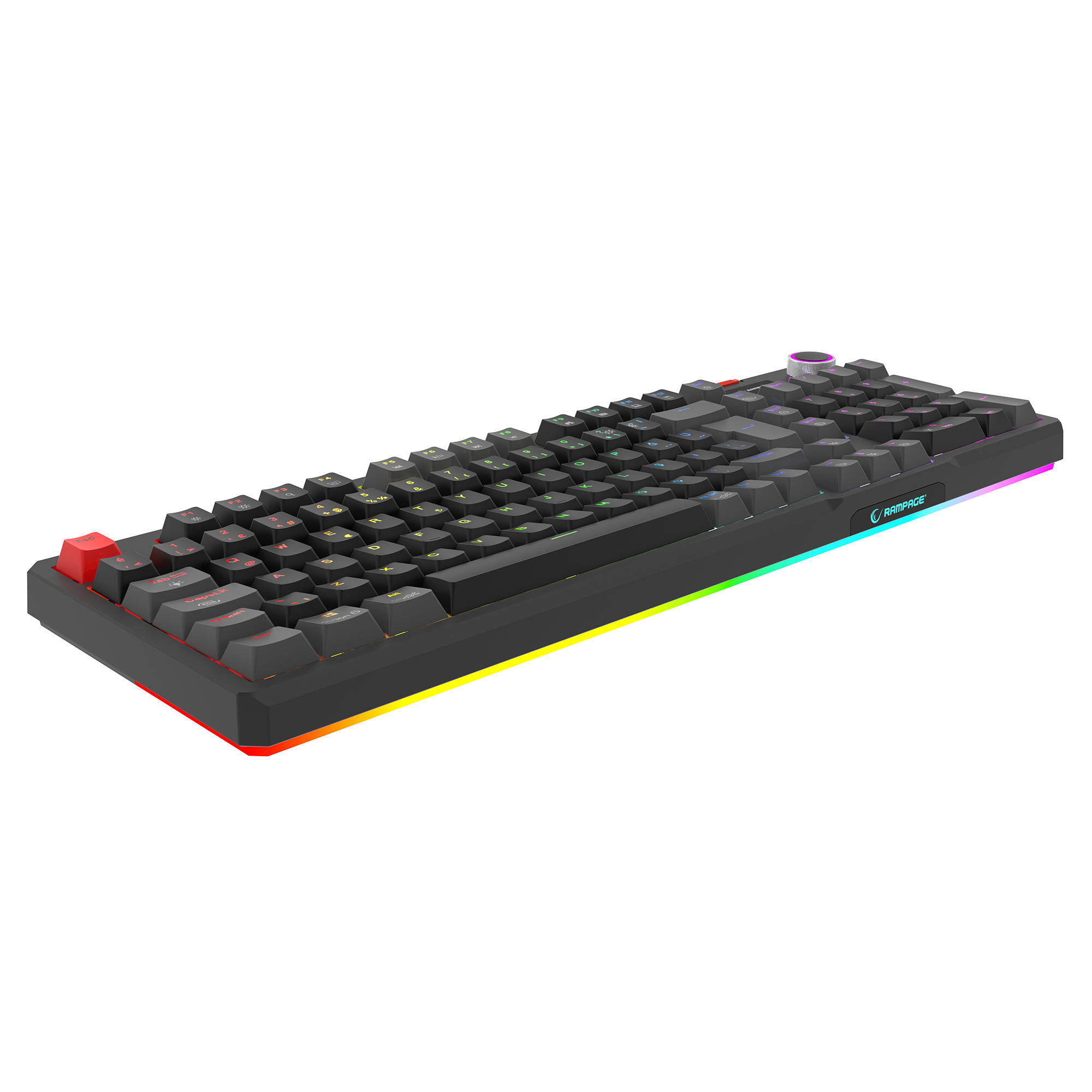Loyal Hot Swap RGB Red Switch Mekanik Oyuncu Klavyesi-Siyah/Gri