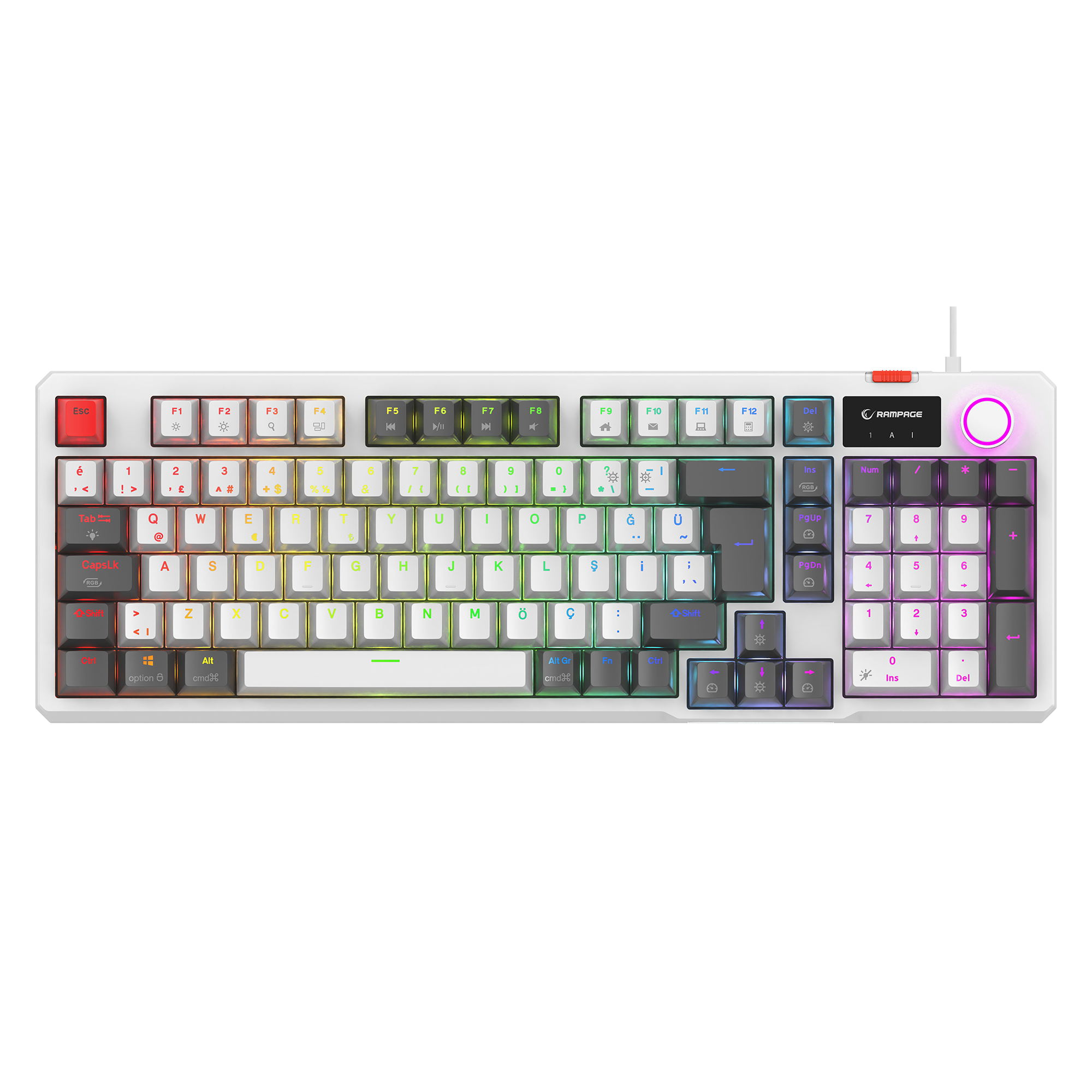 Loyal LCD Display Hot Swap RGB Red Switch Mechanical Gaming