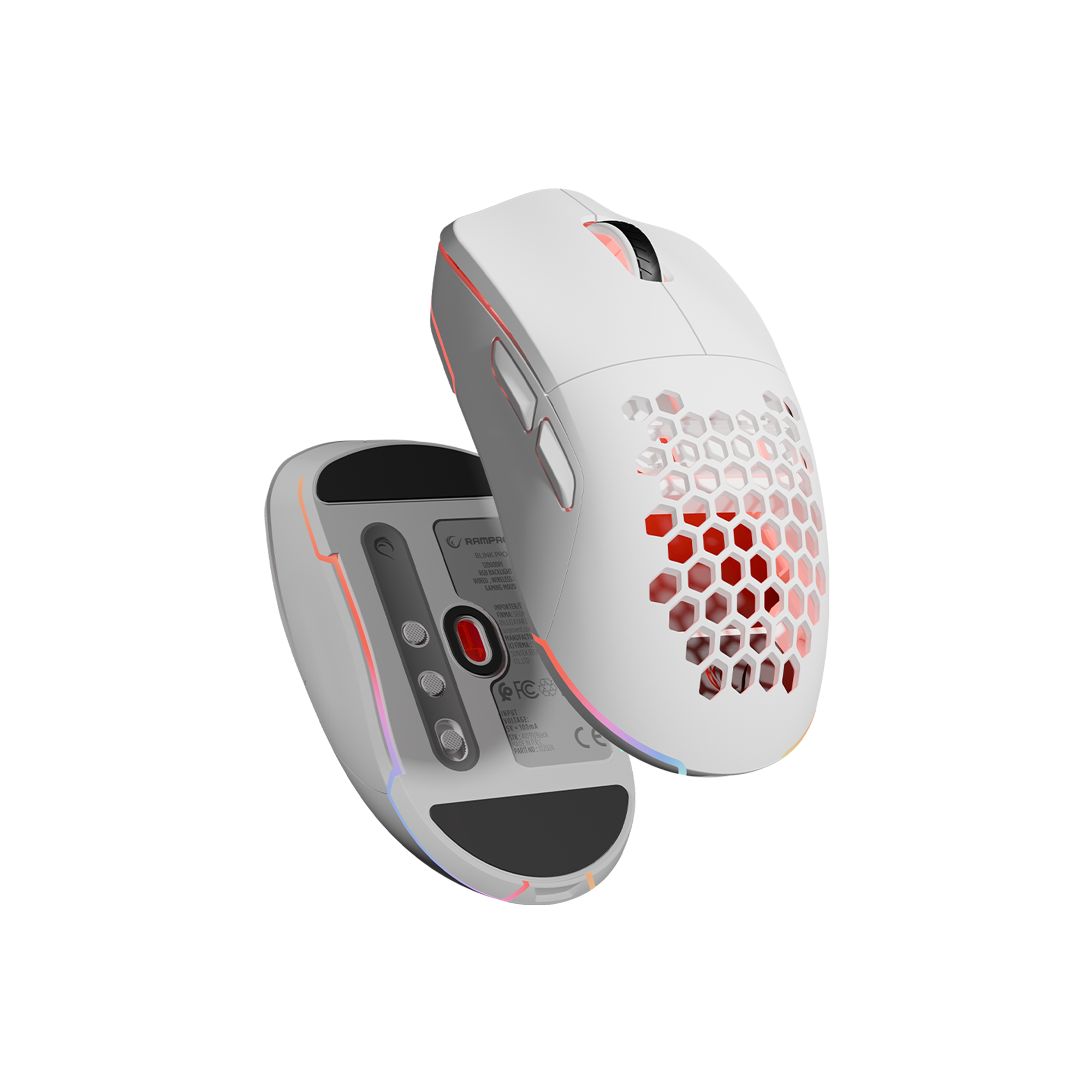 Blink Pro RGB 24000 Dpi 3311 Sensor Wireless Gaming Mouse-White