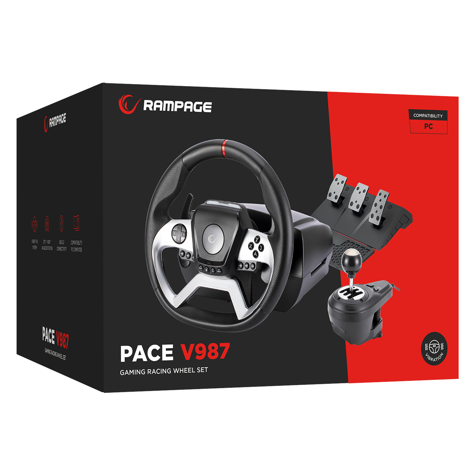 Pace V987 Force Feedback PC Oyuncu Direksiyonu