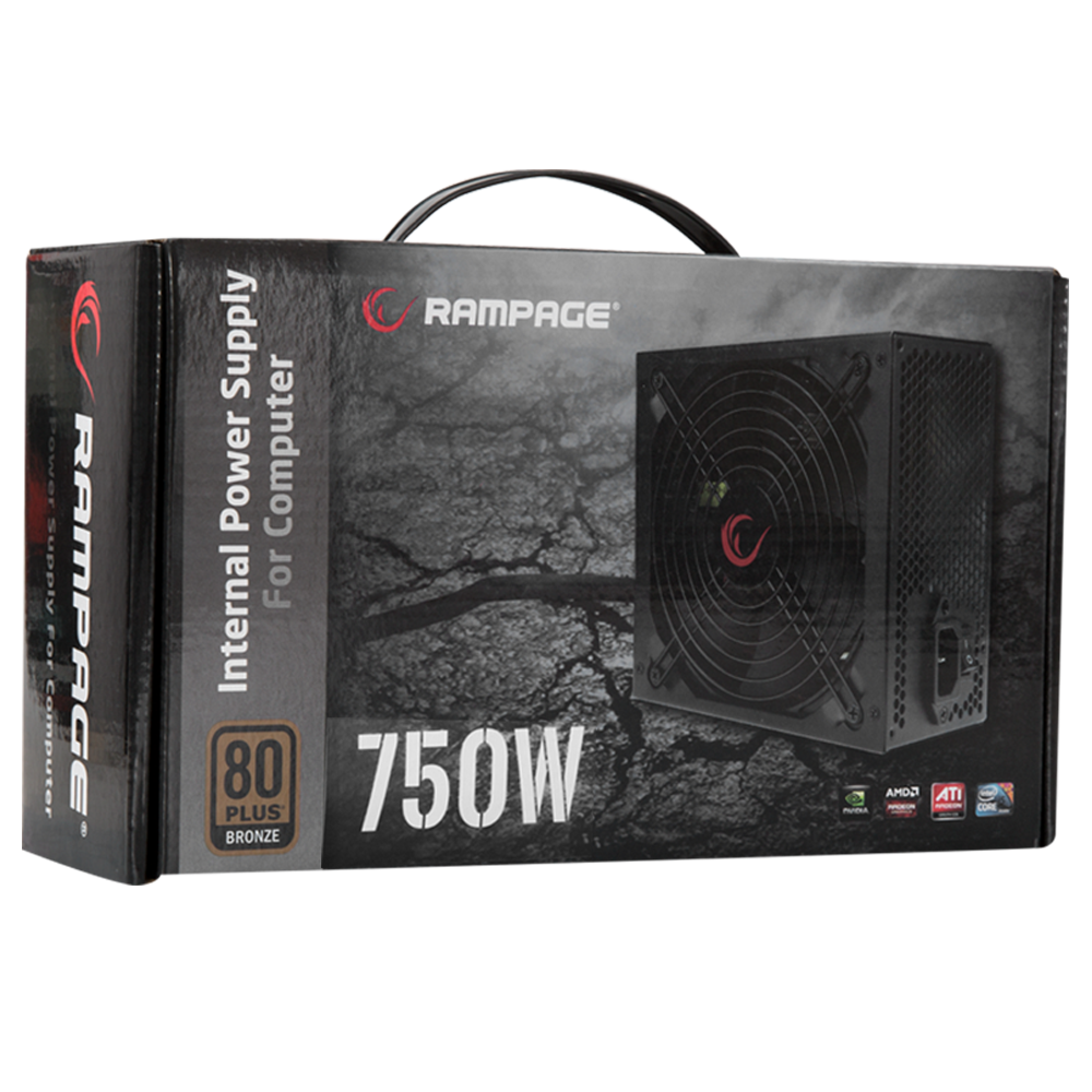 RMP-750-80PB 750W APFC 14cm Fan 80 Plus Bronze Sertifikalı Power Supply - Rampage
