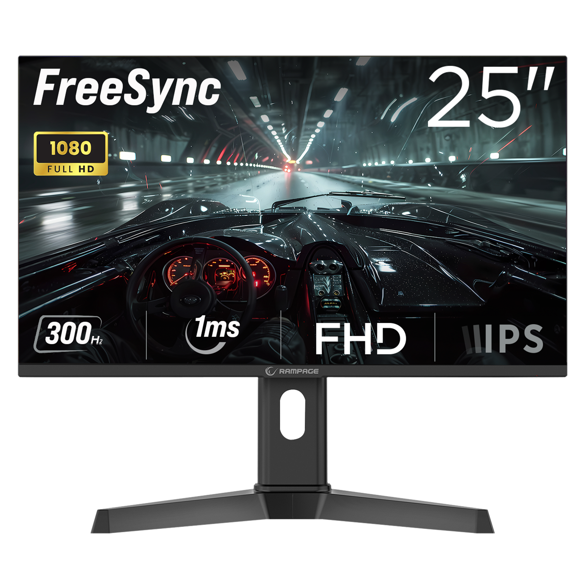 Rage RG25R300 25'' 300Hz 1ms FAST IPS RGB Freesync FHD PC Flat Gaming Monitor