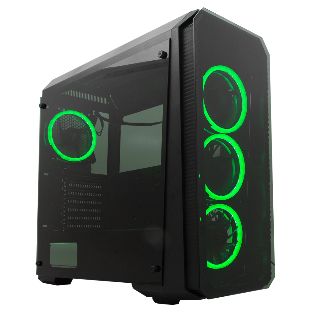 Falcon-X Siyah Usb3.0 4*RGB Fan Temperli Cam Gaming Kasa - Rampage