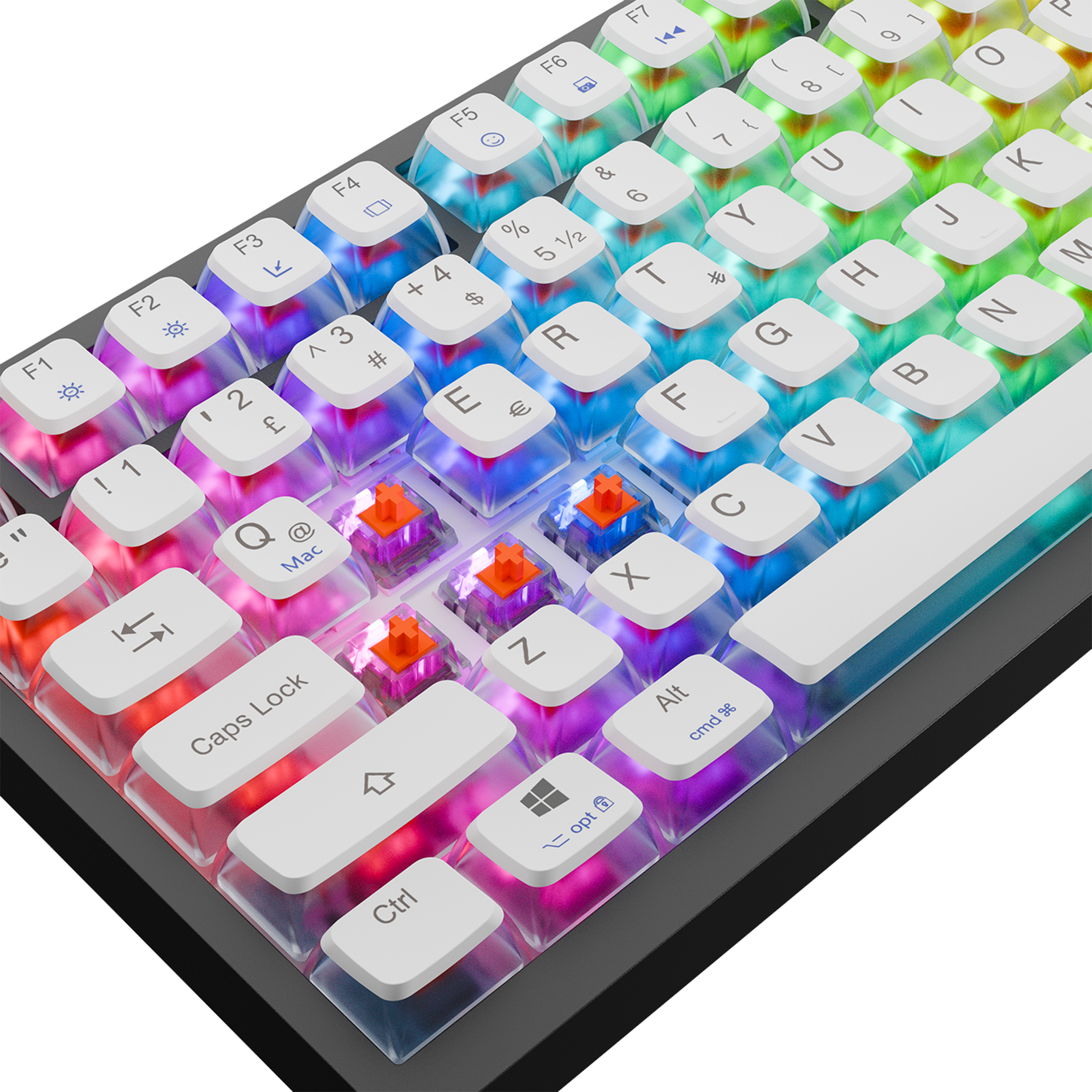 V2 8000 Hz Gateron Manyetik Anahtarlı RGB Gasket Oyuncu Klavyesi - Siyah