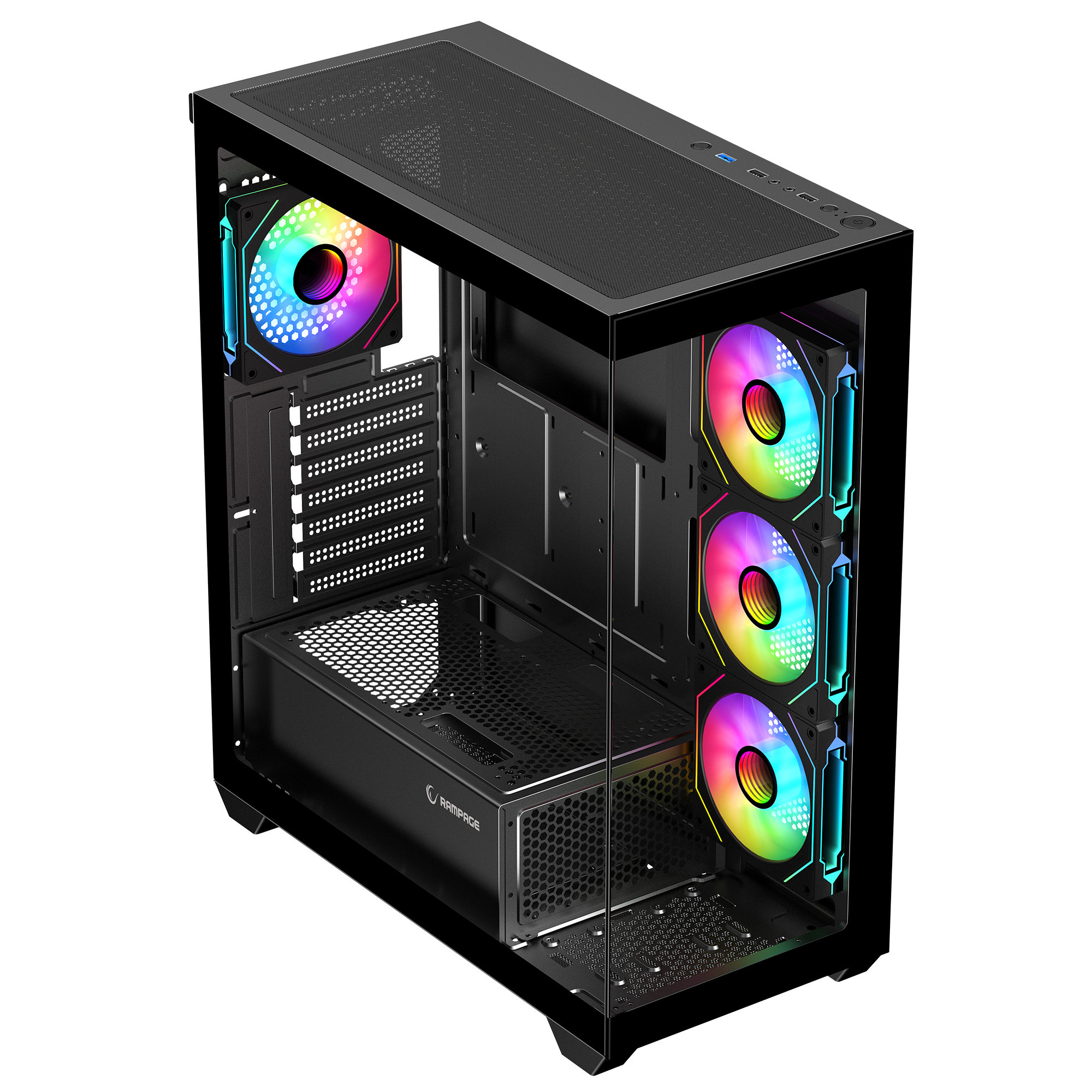 V4 750W 80 Plus Atx Mid-T Oyuncu Kasası-Siyah