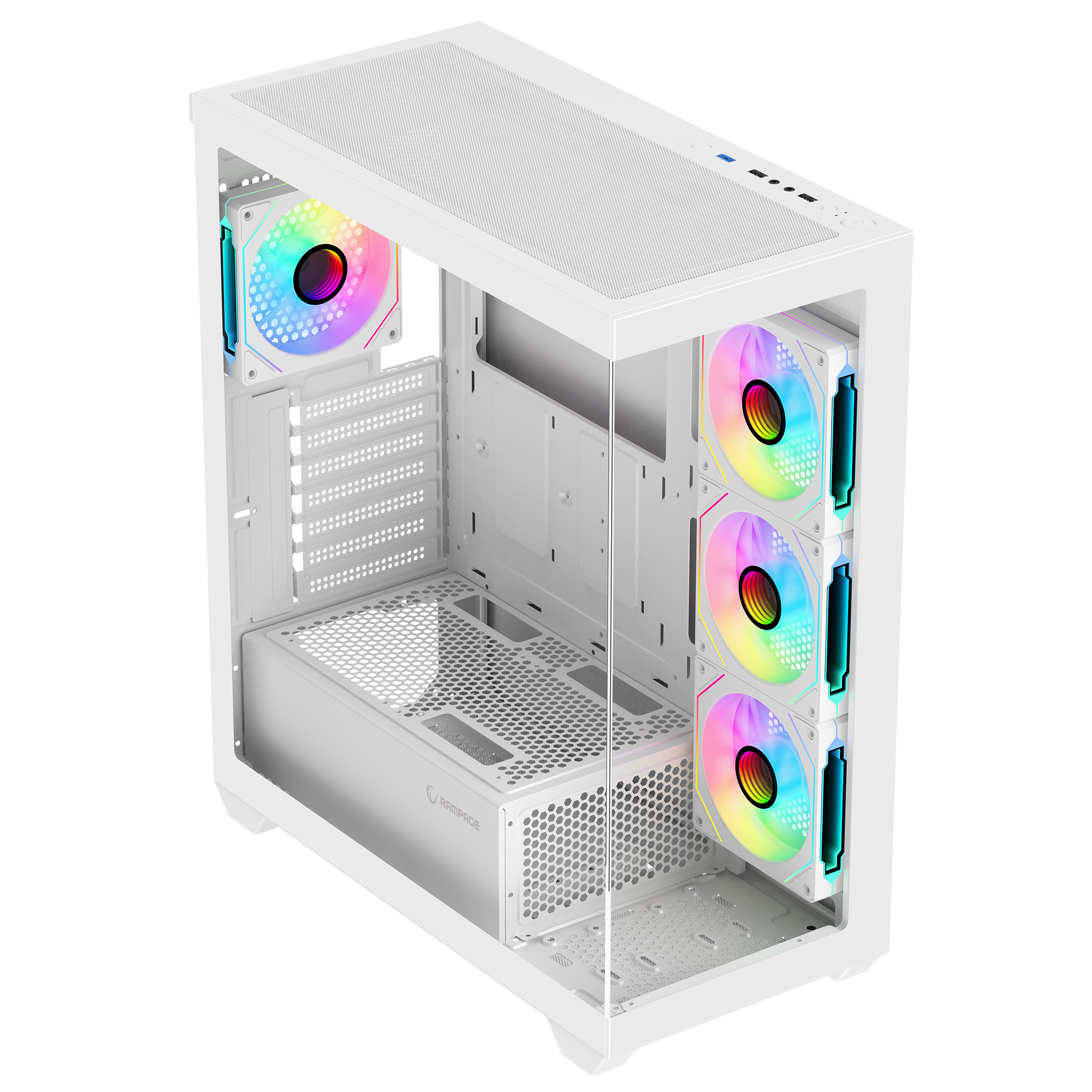 V4 750W 80 Plus Atx Mid-T Oyuncu Kasası-Beyaz